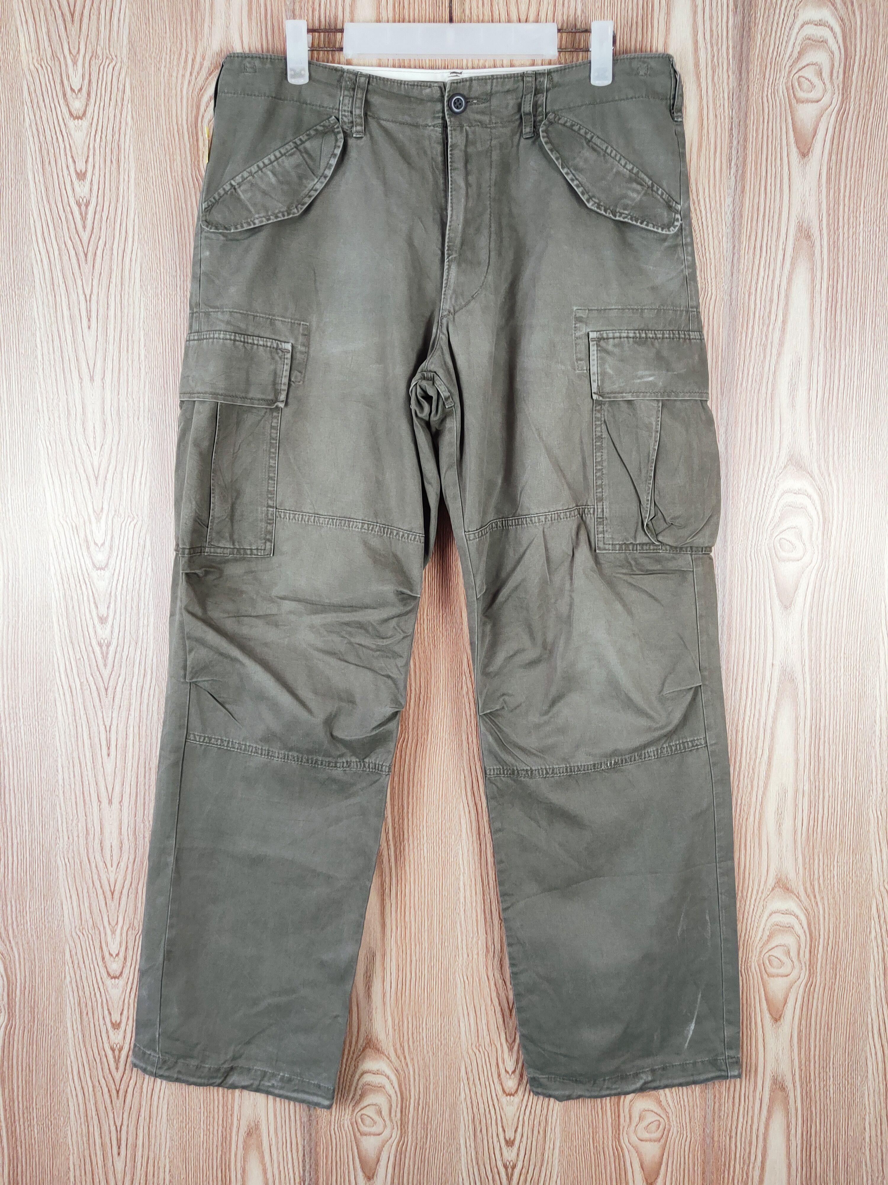 Japanese Brand Uniqlo Green Multipocket Tactical Cargo Pants #W207 Size US 32 / EU 48 - 1 Thumbnail