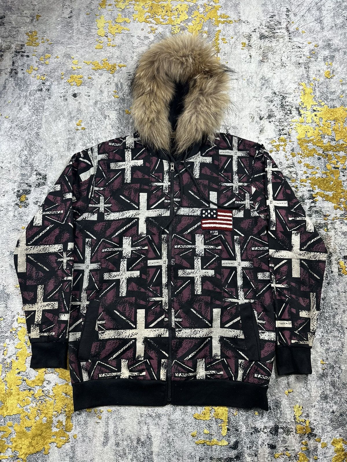 USA AOP BRITISH FUR ZIPHOODIE IFSIXWASNINE LGB STYLE