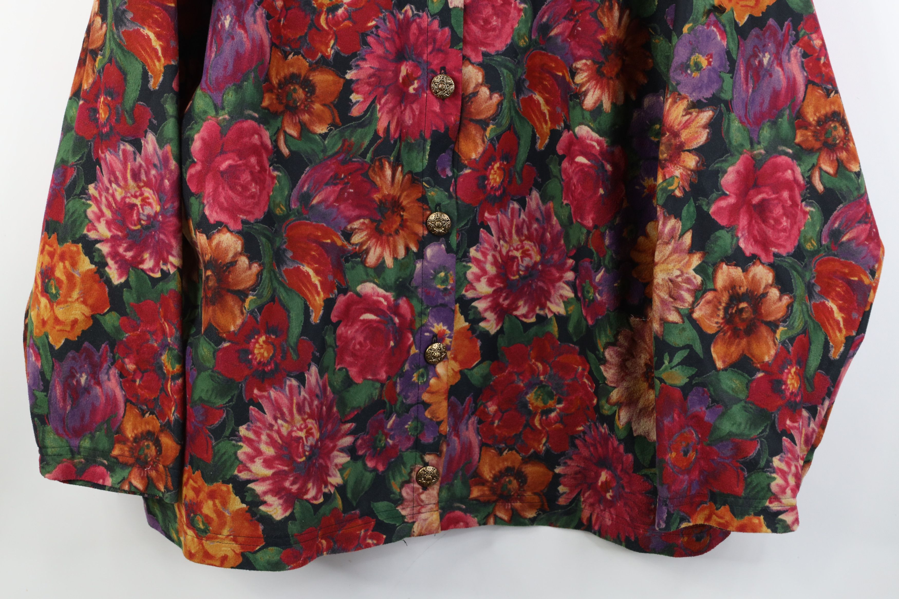 Vintage Vintage 90s All Over Print Chamois Cloth Sweater USA Size 3XL / US 20-22 - 3 Thumbnail