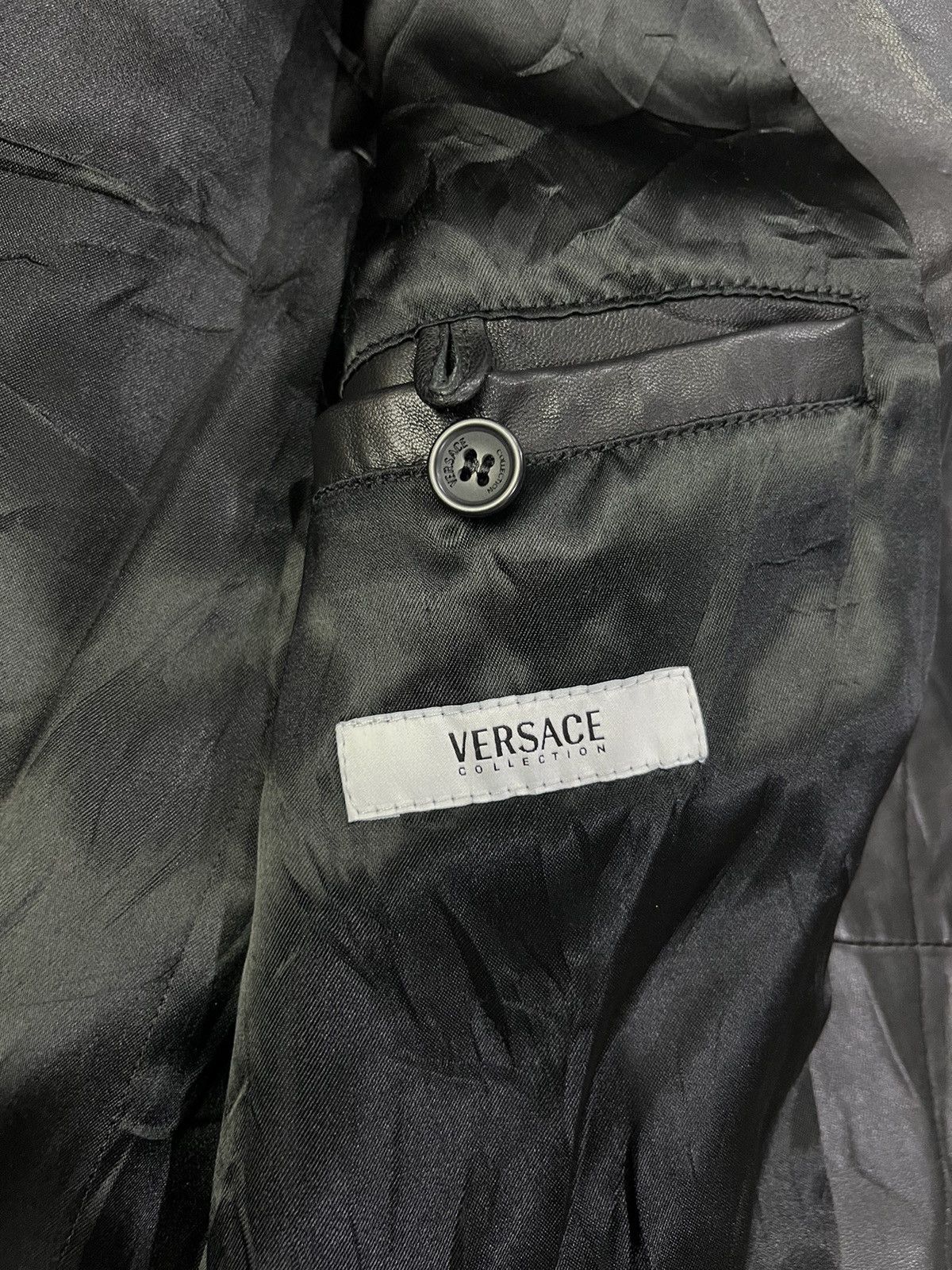 Versace Versace Leather Coats Size XL / US 12-14 / IT 48-50 - 4 Thumbnail