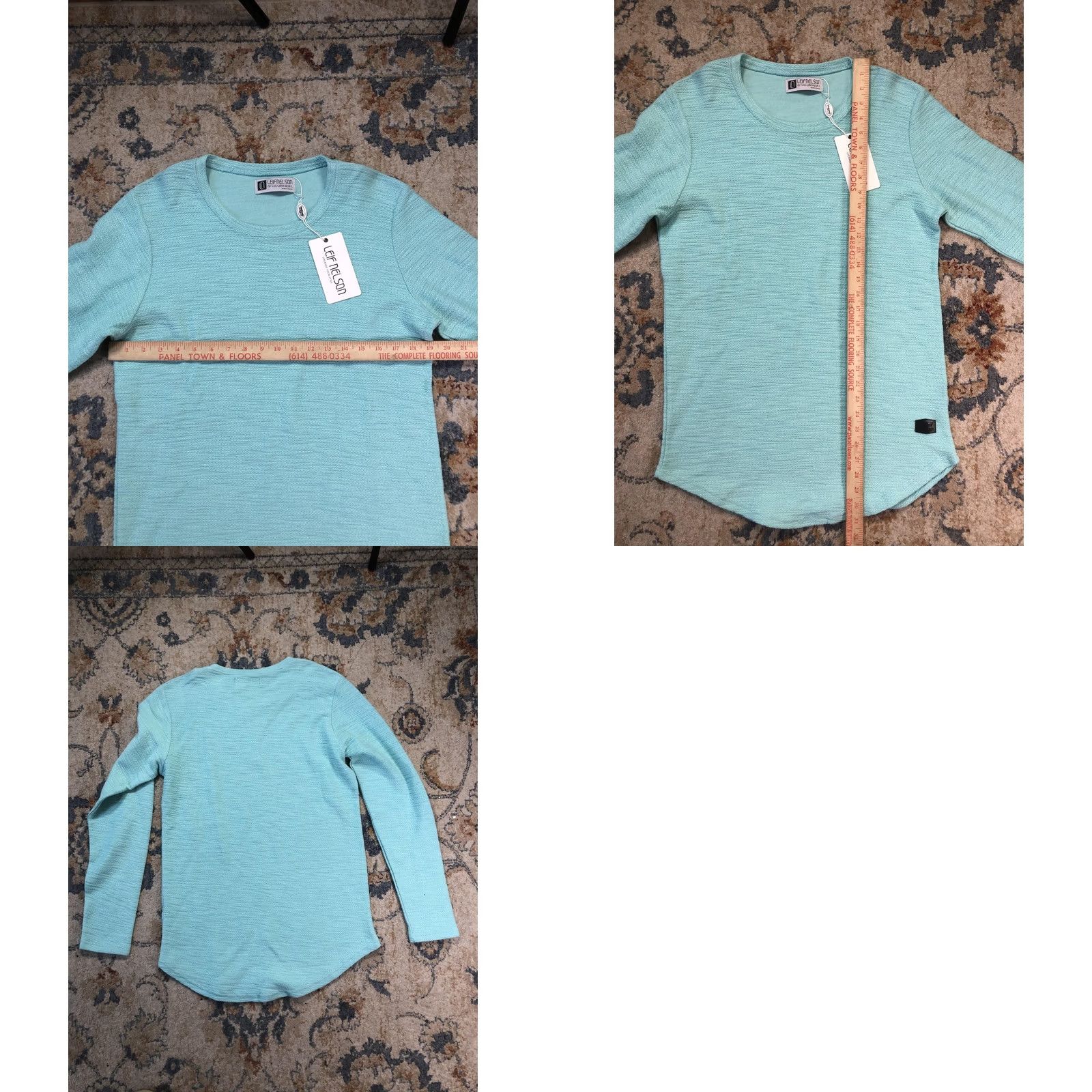 Vintage DAN Leif Nelson Sweater Mens L Mint Green Crewneck Lightweight Knit Pullover Slim Fit Long Sleeve Casual Logo Patch Size US L / EU 52-54 / 3 - 8 Thumbnail