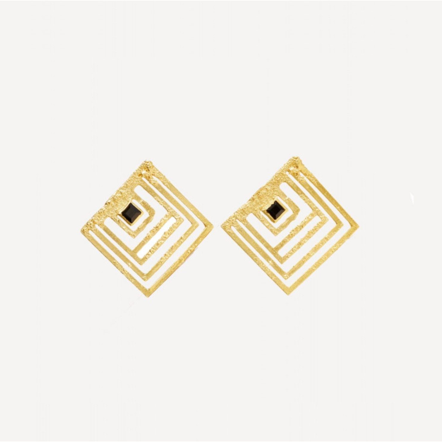 ELHANATI x KHAITE II Post Large Earring 24k Gold NIB $579