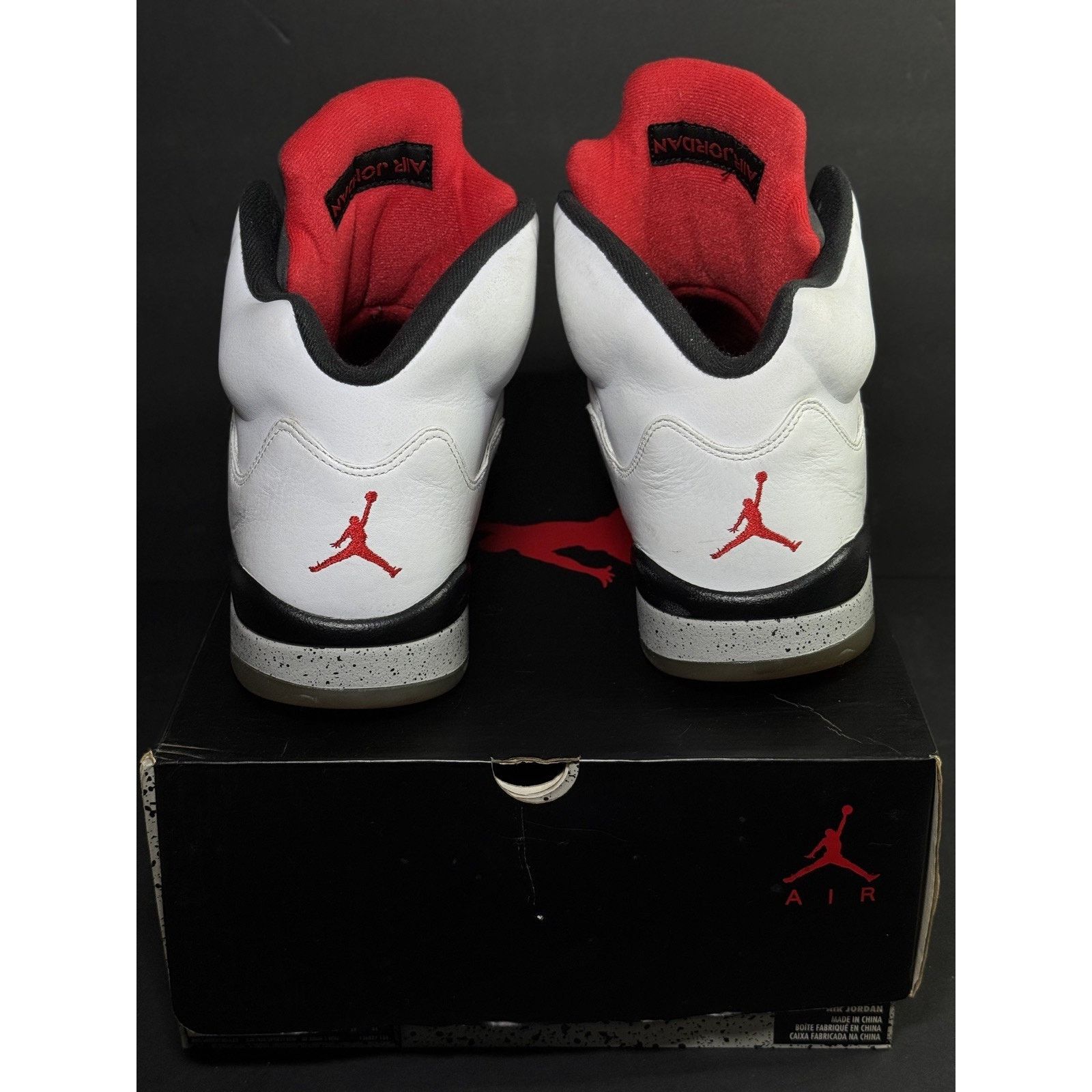 Nike Nike Air Jordan 5 Retro White Cement Mens 12 White Black Size US 12 / EU 45 - 5 Thumbnail