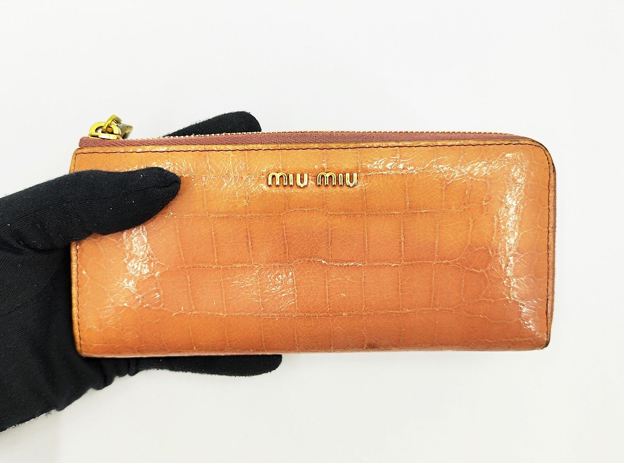 Miu Miu original MIU MIU full leather zip long wallet Size ONE SIZE - 1 Thumbnail