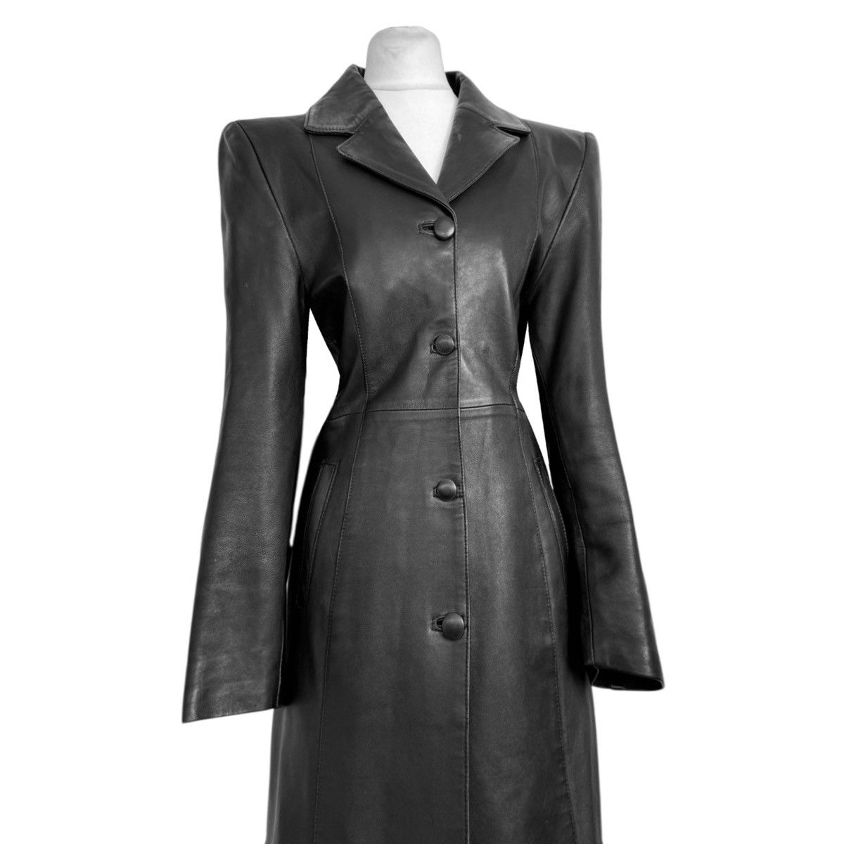 Vintage Iconic super long matrix leather coat Size M / US 6-8 / IT 42-44 - 3 Thumbnail