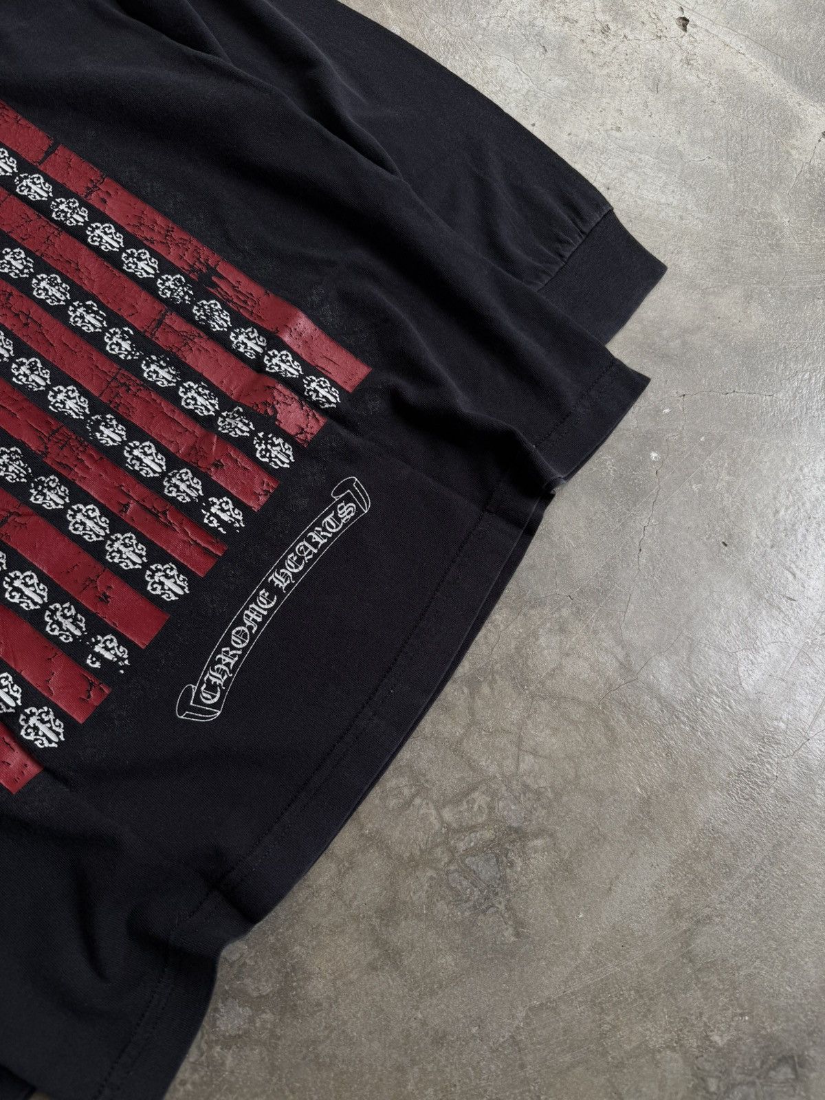 Chrome Hearts Chrome Hearts USA Flag Long Sleeve tshirt/Black Size US M / EU 48-50 / 2 - 12 Thumbnail