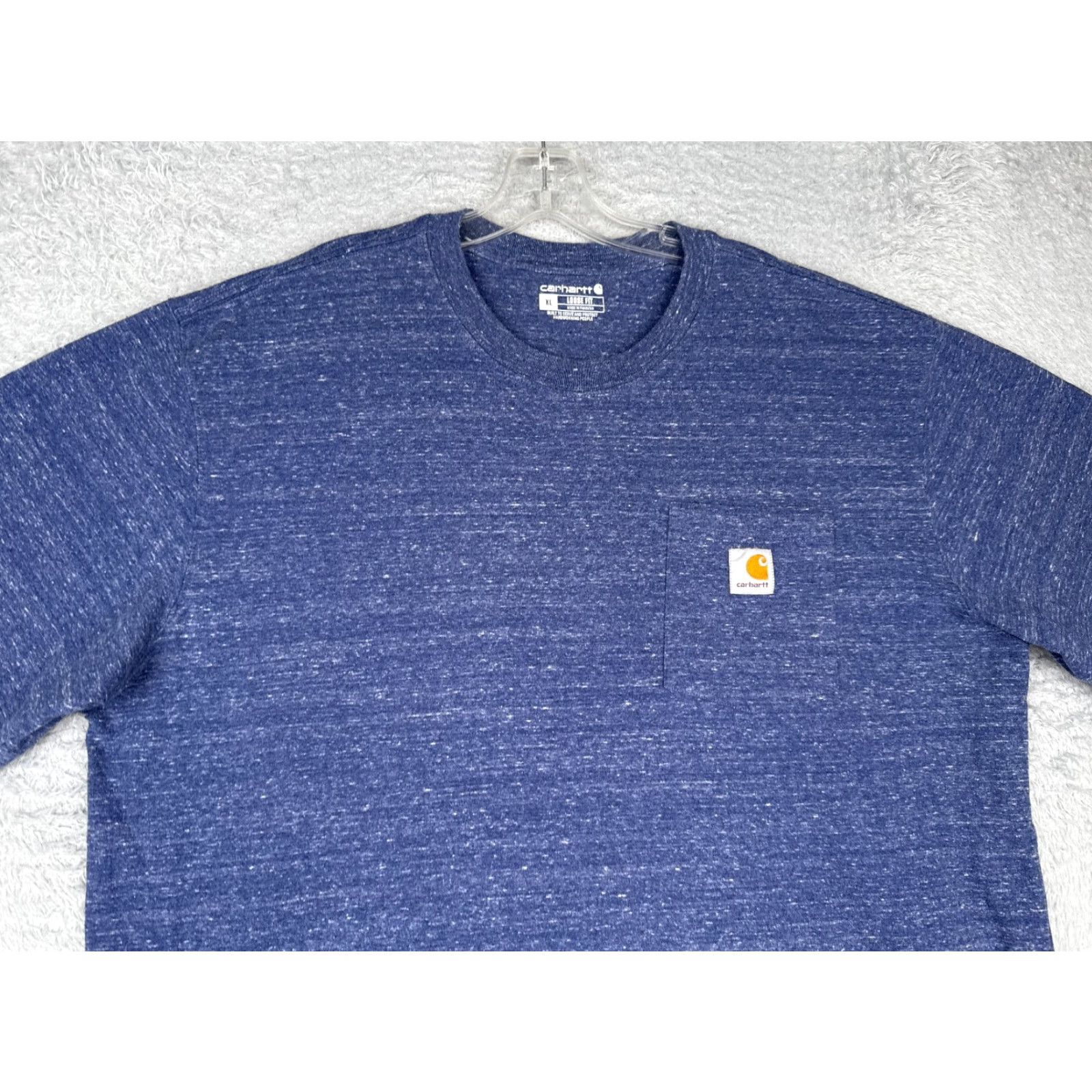 Carhartt Carhartt Mens T-Shirt XL Heather Blue Cotton Blend Pocket Crew Workwear Shirt Mens Size US XL / EU 56 / 4 - 4 Thumbnail