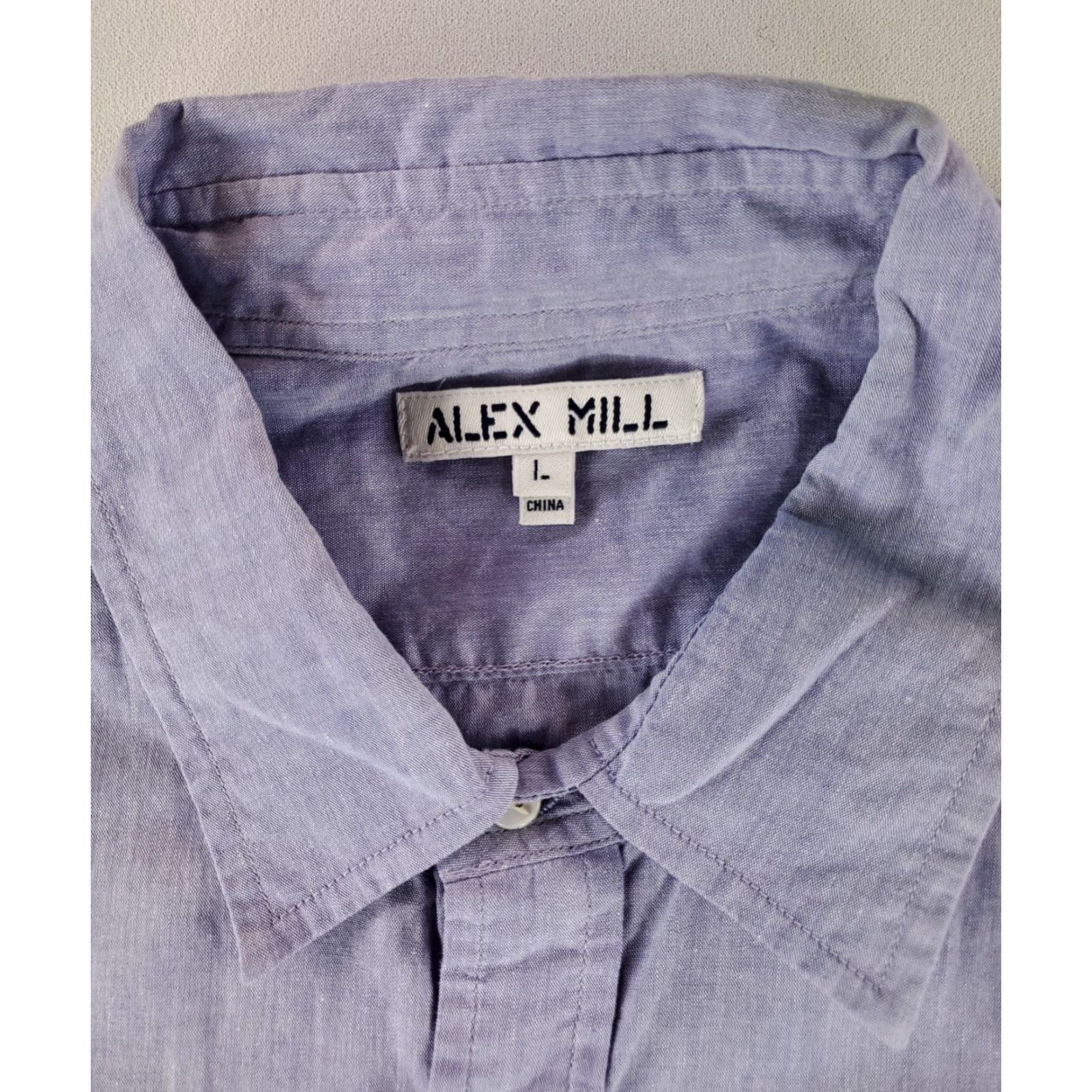 Alex Mill Alex Mill Button Up Shirt Blue Long Sleeve Mens L Size US L / EU 52-54 / 3 - 3 Thumbnail