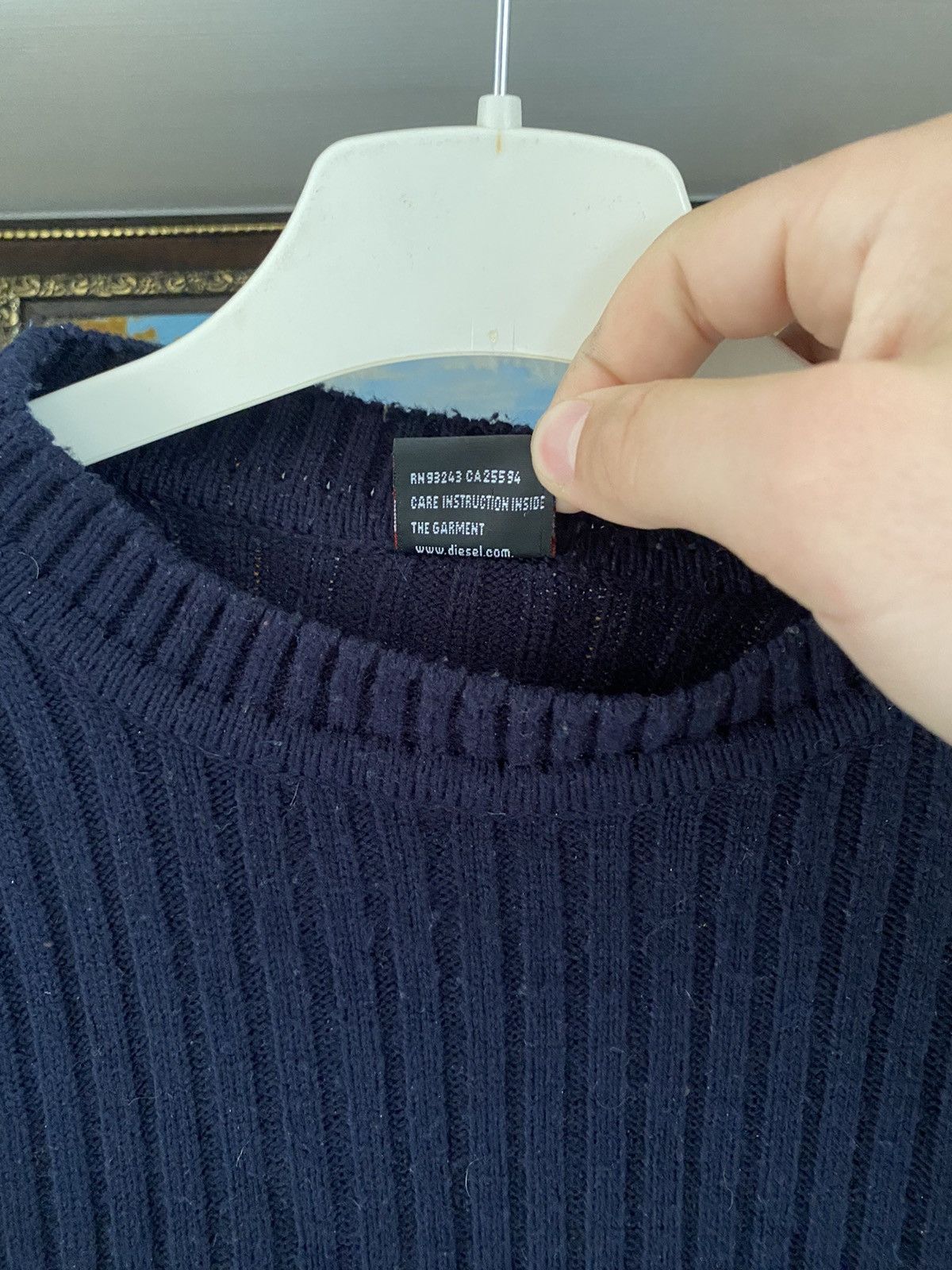 Diesel Vintage Diesel Knit Sweater Embrioned Logo MiniLogo 00s Hype Size US L / EU 52-54 / 3 - 4 Thumbnail