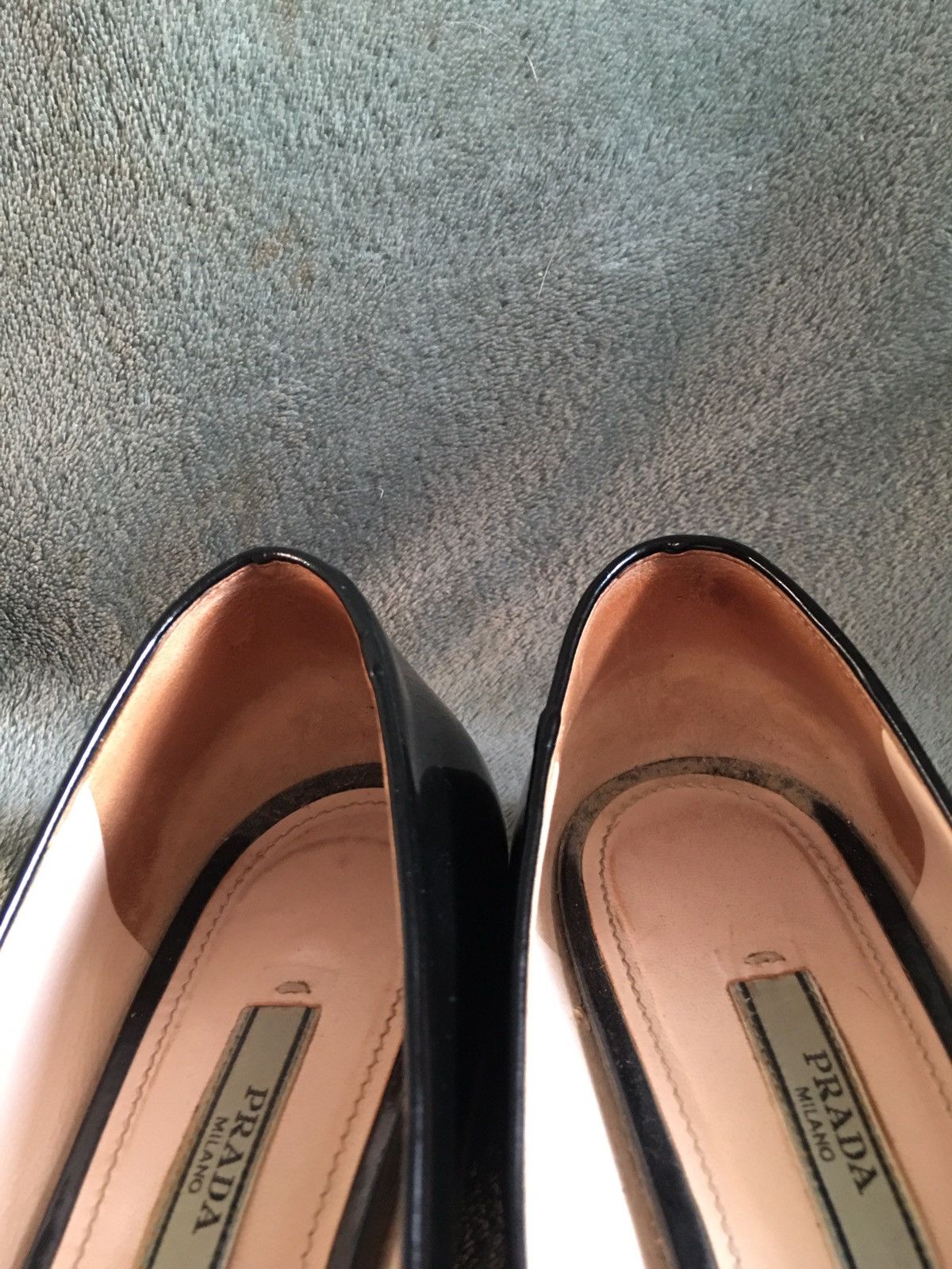Prada Prada Black Patent Leather Bow Flats Loafers Size EU 37 Size US 7 / IT 37 - 9 Thumbnail