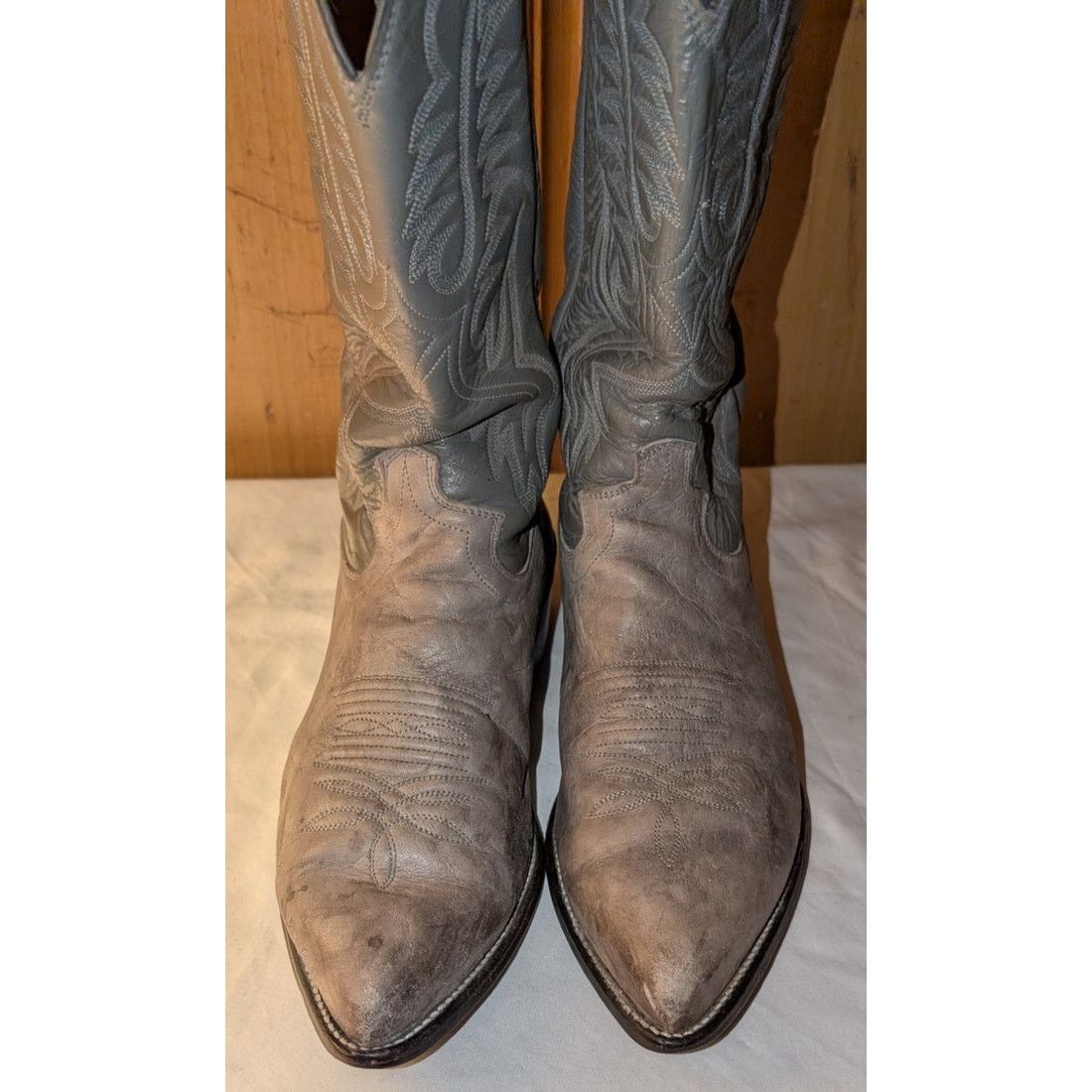Justin Boots Justin Cowboy Western Boots Leather Size 9.5 D Size US 9.5 / EU 42-43 - 2 Thumbnail