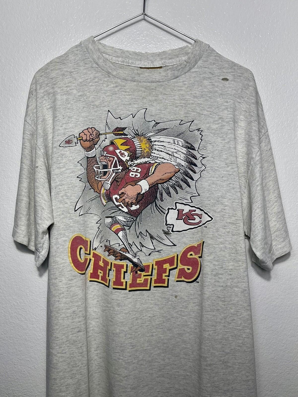 Nutmeg VTG 1990’s Kansas City Chiefs Nutmeg Mills Jack Davis Shirt Size US XL / EU 56 / 4 - 6 Thumbnail