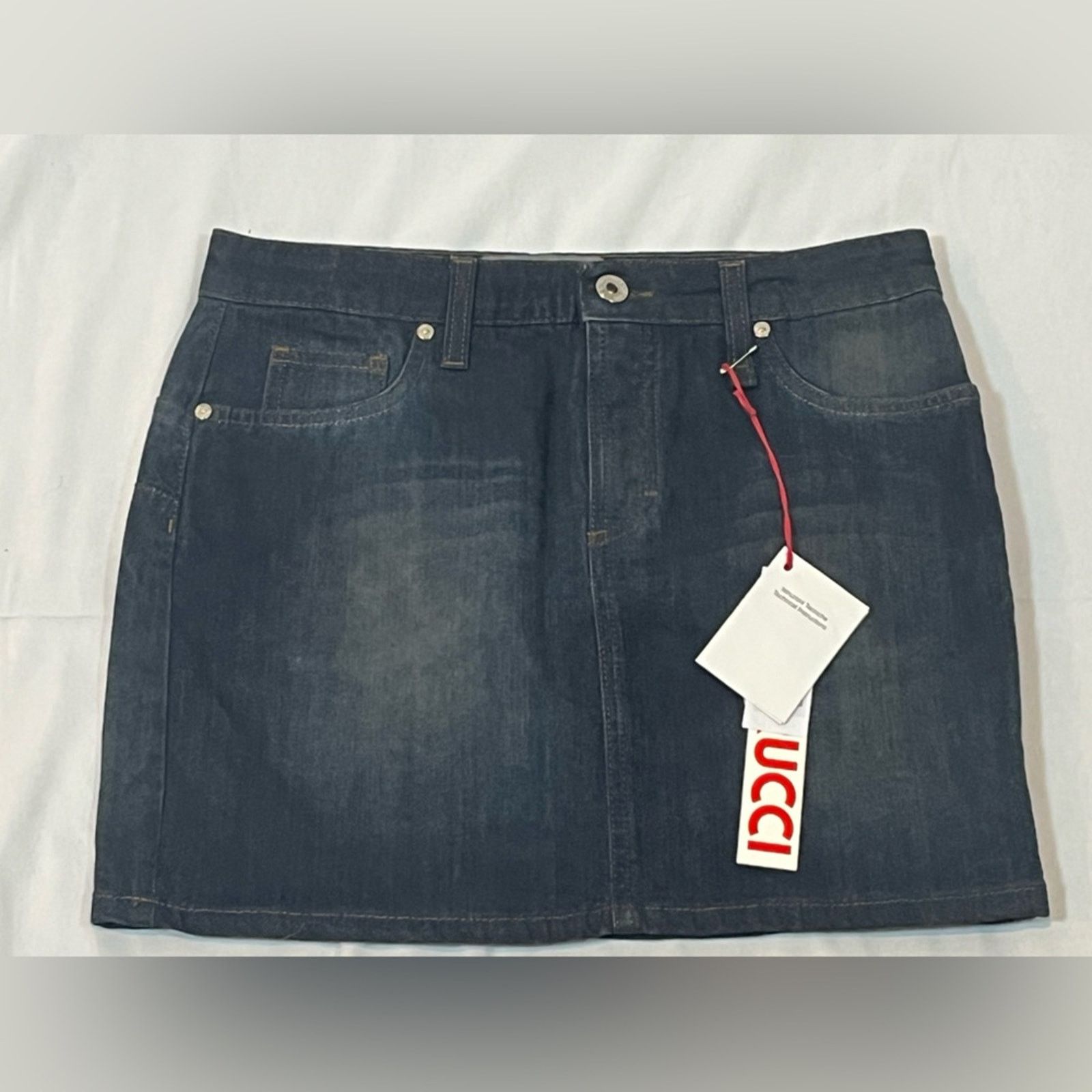 Fiorucci Fiorucci Dark Denim Mini Skirt Size 27" / US 4 / IT 40 - 1 Thumbnail
