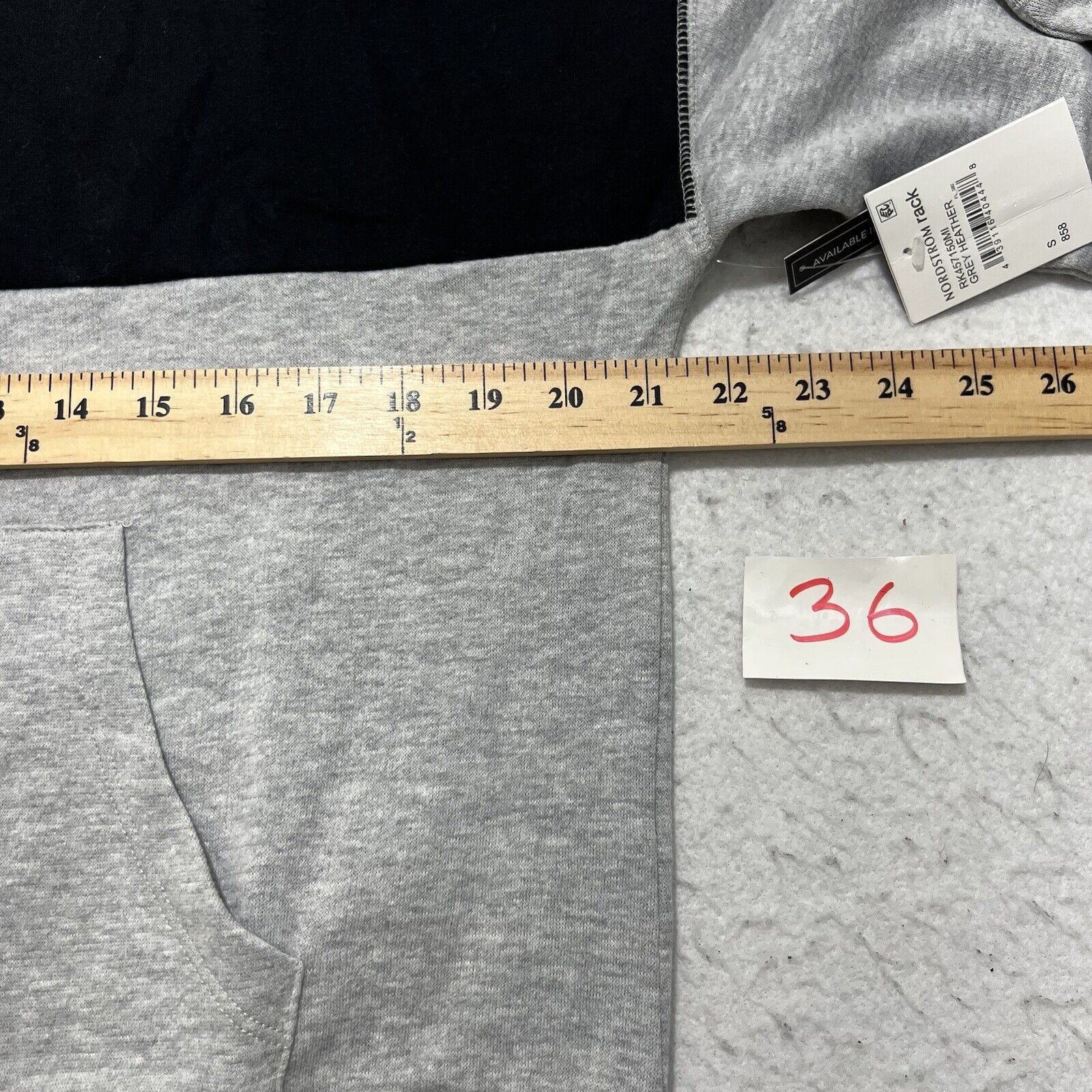 Nordstrom Abound Gray Black Pullover Long Sleeve Hoodie Sweatshirt Size S / US 4 / IT 40 - 11 Thumbnail