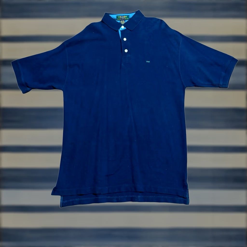 Alexander Julian VINTAGE Alexander Julian Colours Polo Shirt Men's Large Blue Embroidered 90s Size US L / EU 52-54 / 3 - 1 Thumbnail