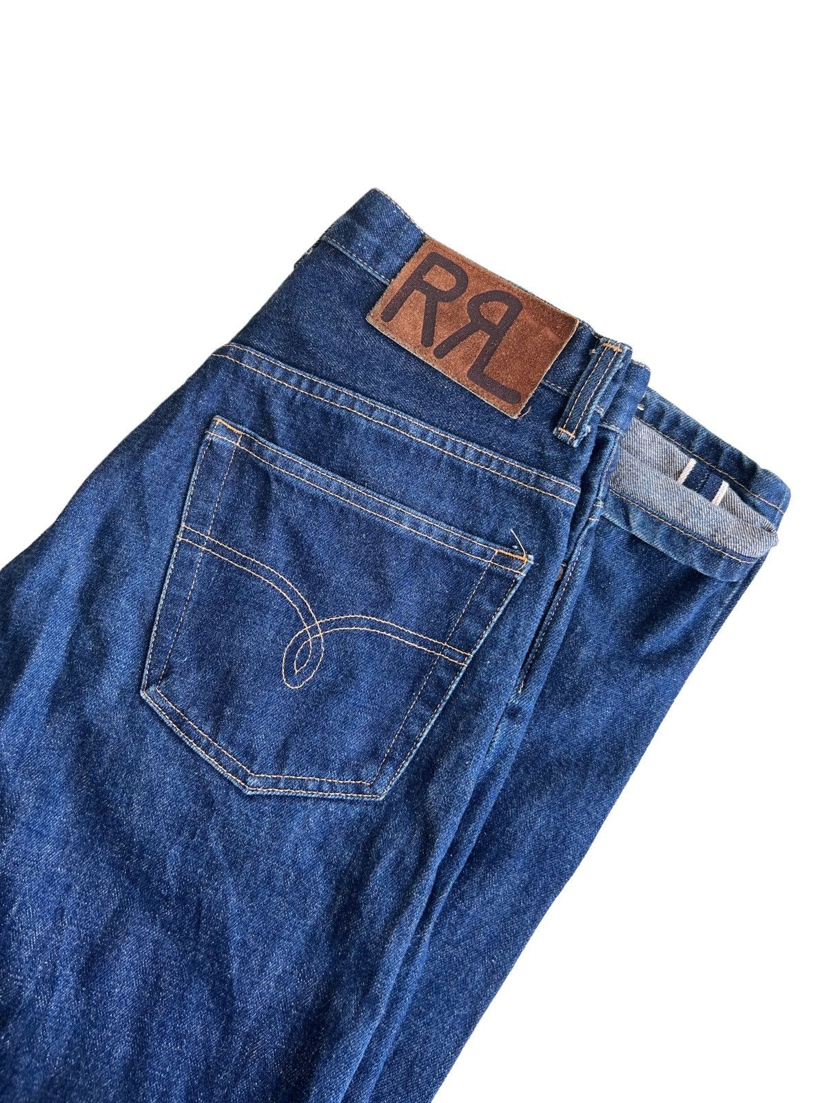 RRL Ralph Lauren 1980s Double RL RRL 🇺🇸 Regular Fit Baggy Selvaged Denim Size US 29 - 1 Thumbnail