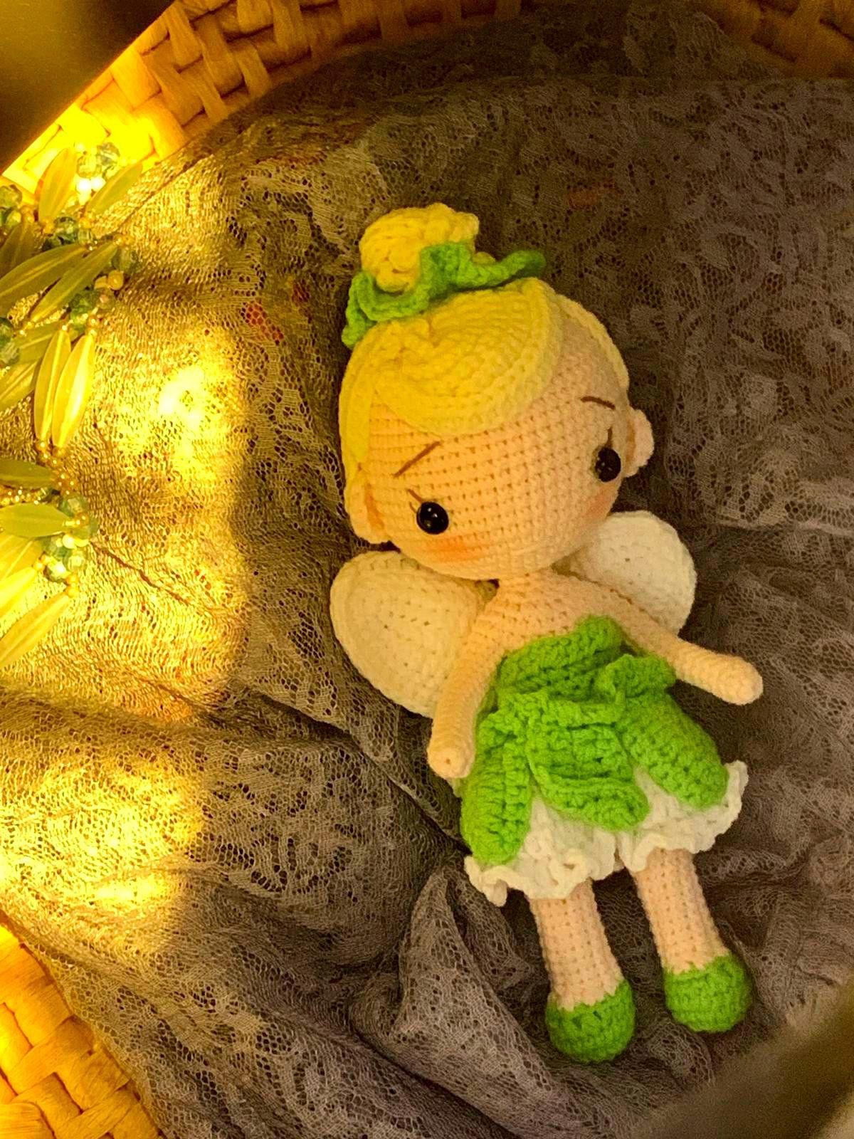 Other Handmade Crochet Fairy Doll – Tinkerbell Princess Plush Size ONE SIZE - 3 Thumbnail