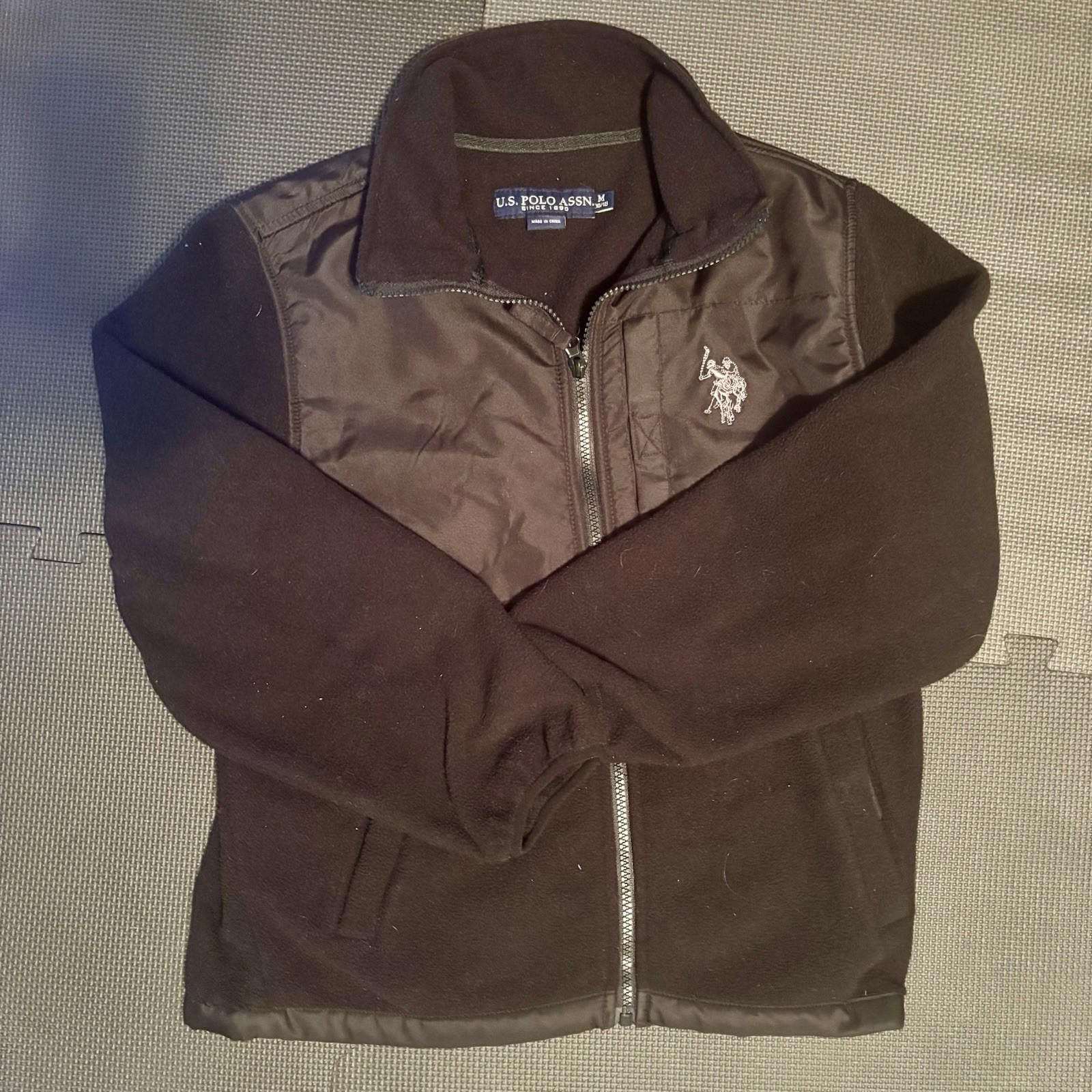 U.S. Polo Assn. U.S. POLO ASSN. Jacket Pocket Golf Medium Black Fleece Coat Size US M / EU 48-50 / 2 - 1 Thumbnail
