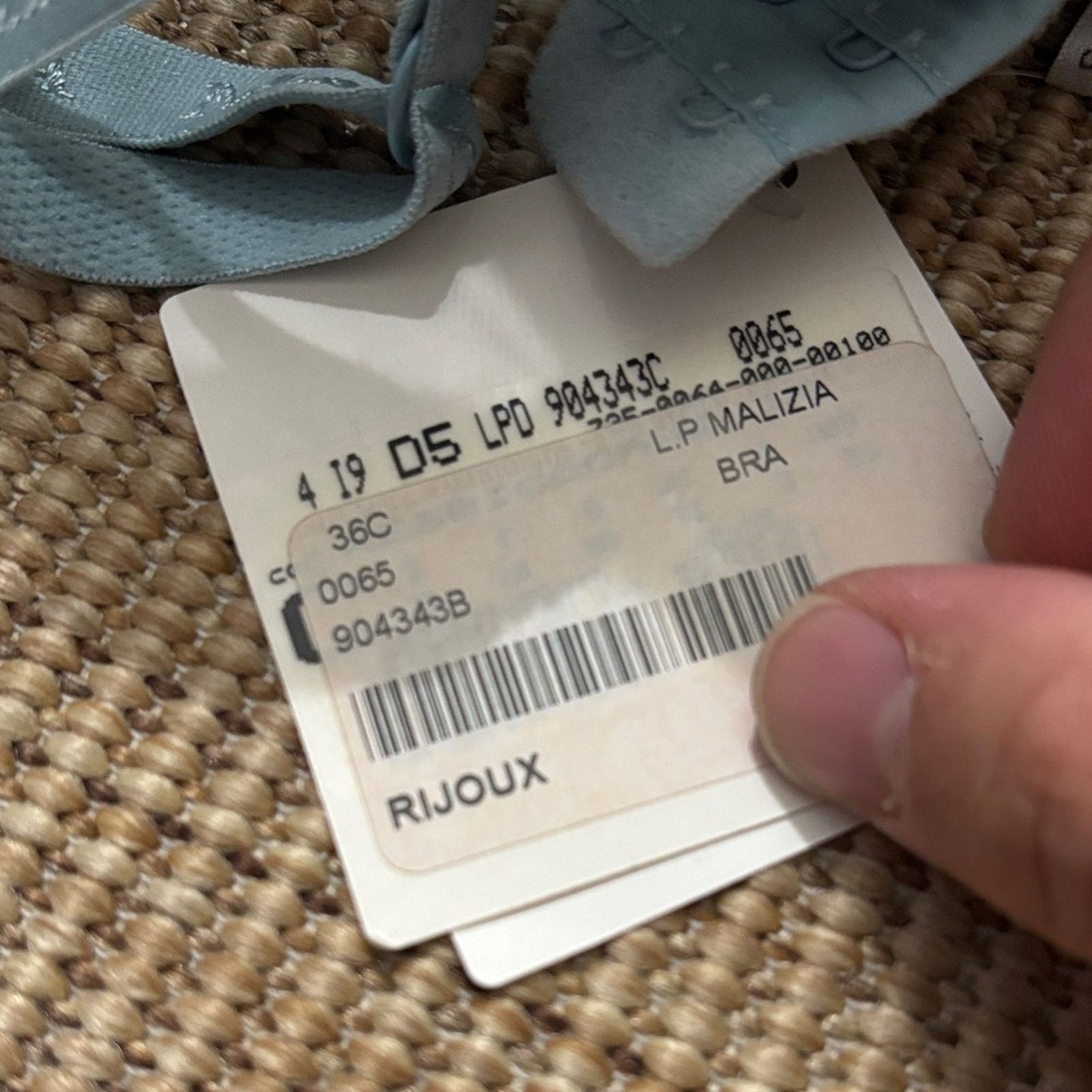 La Perla NWT Malizia by La Perla Light Blue Embroidered Bra size 36C Size ONE SIZE - 2 Thumbnail