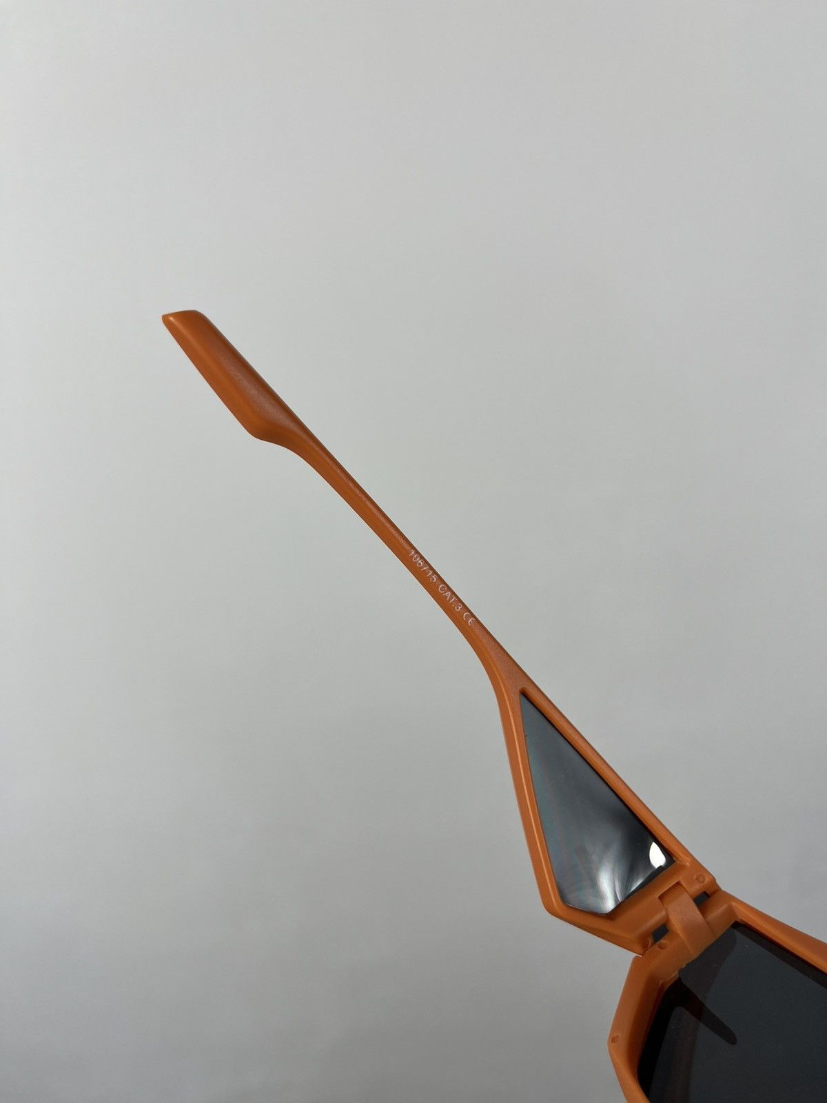 Japanese Brand × Vintage Y2K Futuristic Techwear Orange Shield Sunglasses Black Lens Size ONE SIZE - 10 Thumbnail