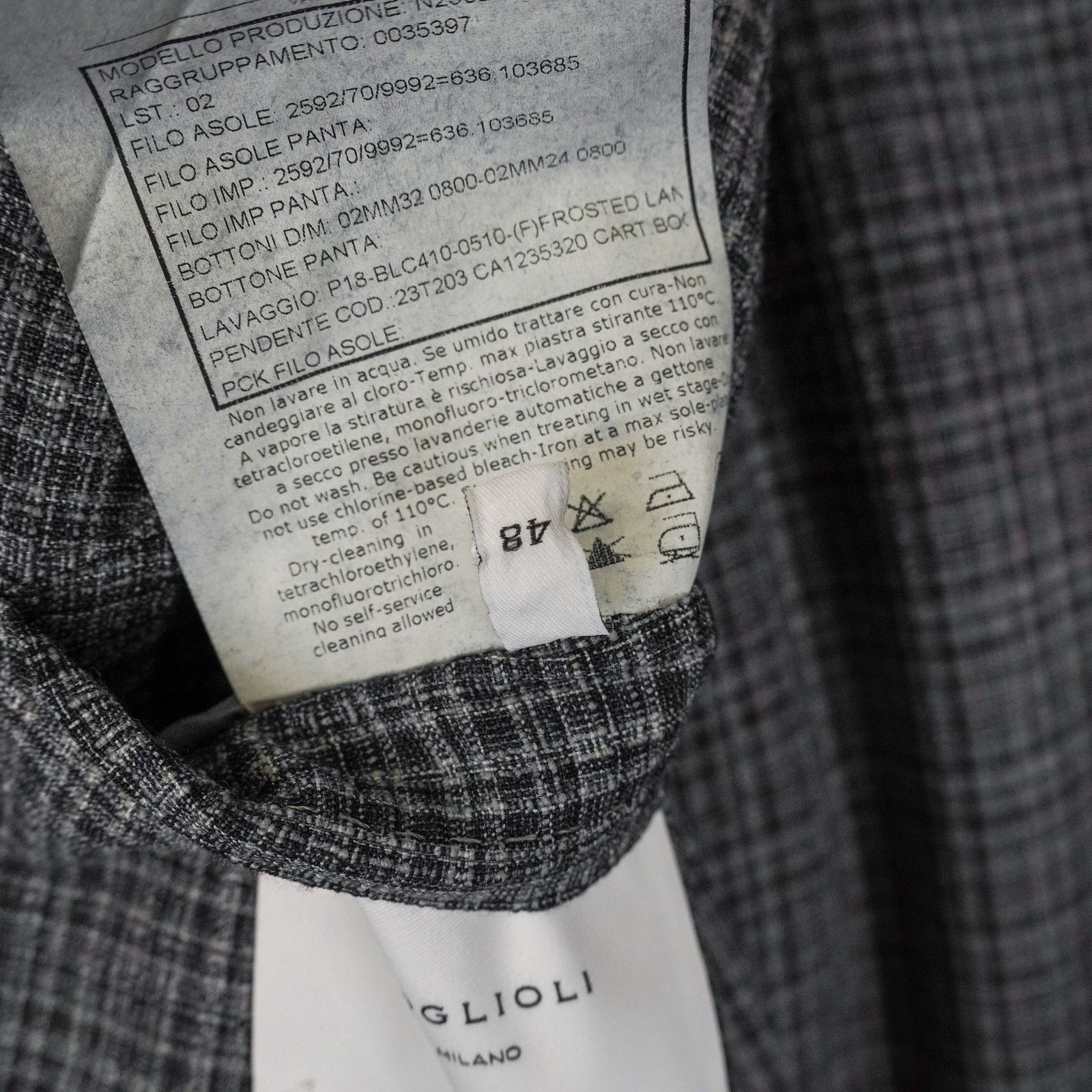 Boglioli Boglioli gray check wool silk lightweight blazer k jacket Size US M / EU 48-50 / 2 - 13 Thumbnail