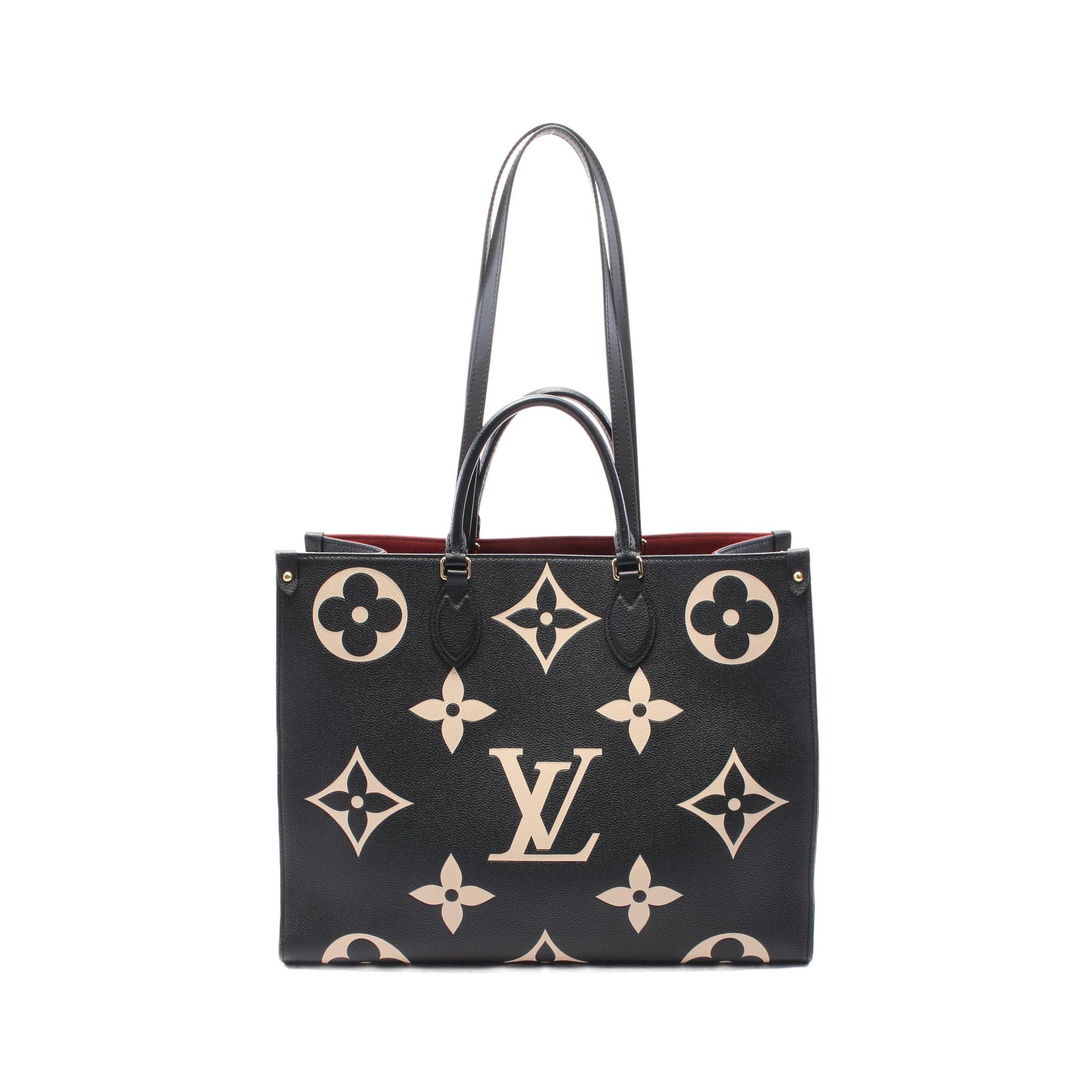 Louis Vuitton Louis Vuitton On-The-Go Gm Bicolor Monogram Empreinte Handbag Tote Bag Leather Black Beige Size ONE SIZE - 1 Thumbnail