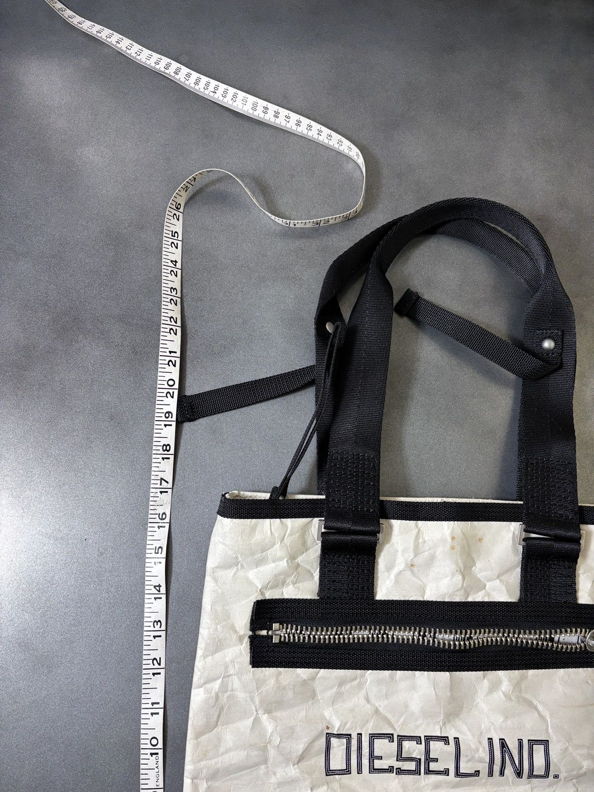 Diesel Diesel Paper Bag Waxed Tote Bag Y2K Crinkle Texture Purse Size ONE SIZE - 4 Thumbnail
