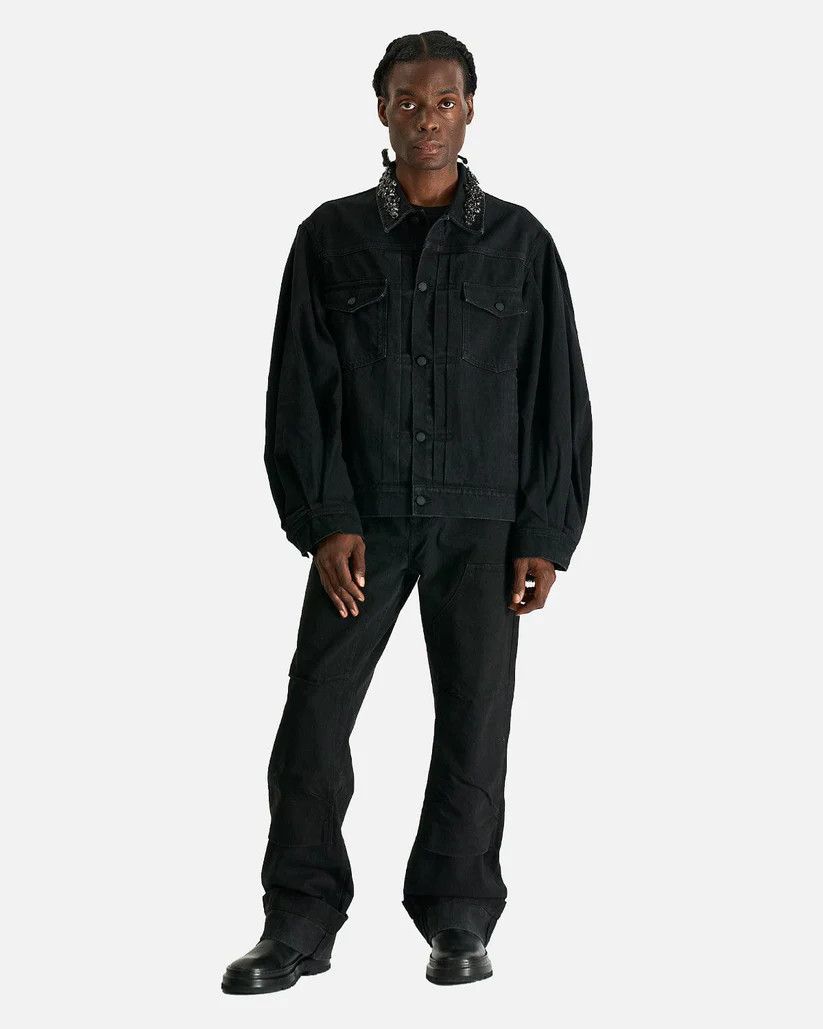Simone Rocha o1s1v1r1oon0825 Puff Sleeve Denim Jacket in Black Size US XL / EU 56 / 4 - 4 Thumbnail
