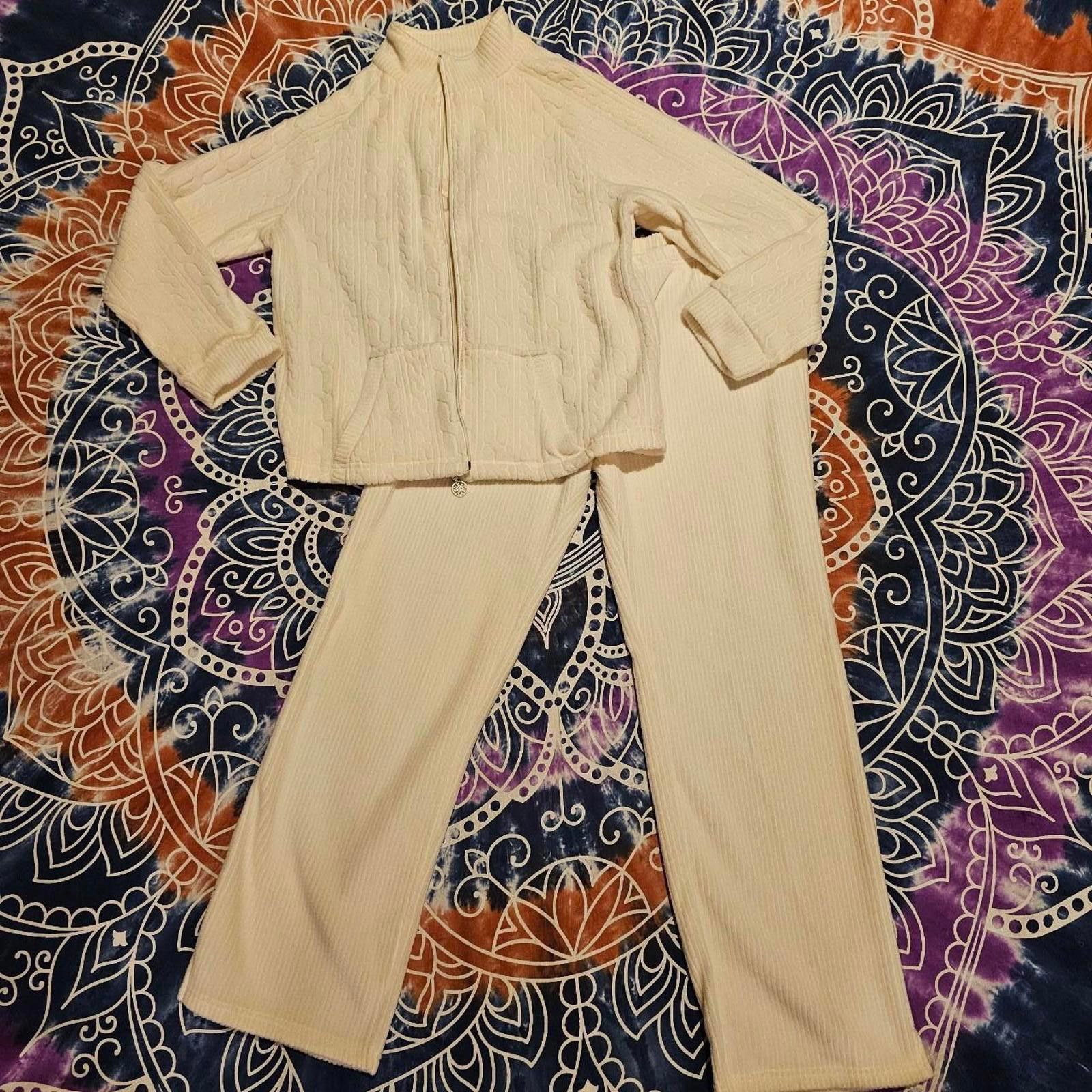 Designer JK Attire Women's Cream Jumpsuit Size 32" / US 10 / IT 46 - 1 Thumbnail