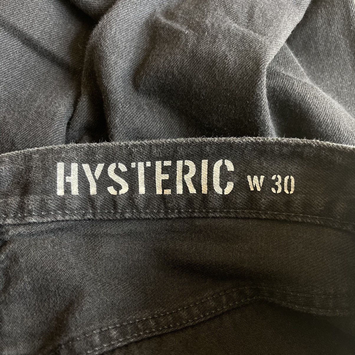 Hysteric Glamour Devil Girl Leather Patch Straight Denim Jeans Size US 30 / EU 46 - 7 Thumbnail