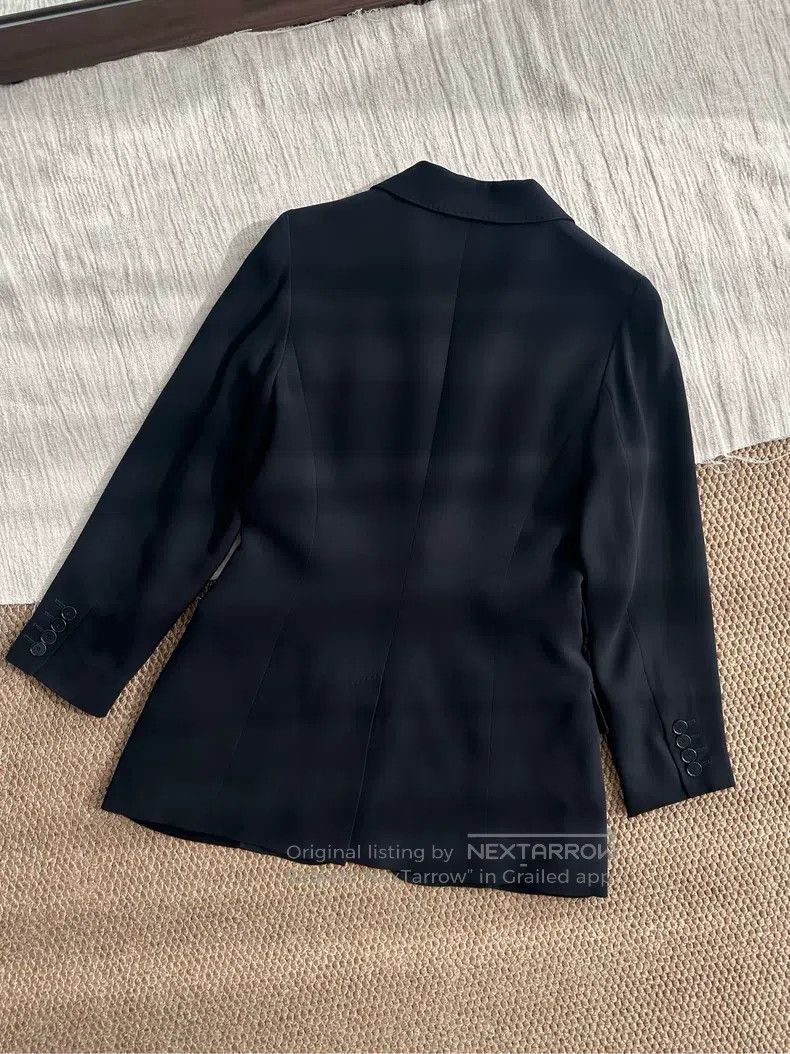 Hermes Hermes Waist Cinched Casual Asymmetrical Suit Jacket, Blac Size XS / US 0-2 / IT 36-38 - 3 Thumbnail