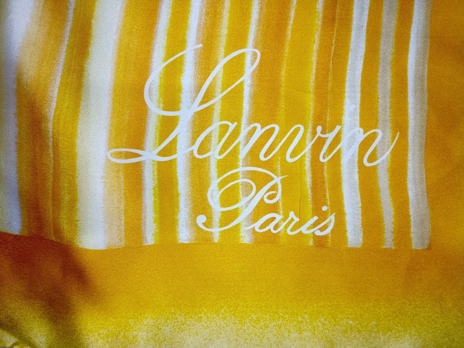 Lanvin LANVIN Paris Geometric Yellow Vintage Silk Scarf Size ONE SIZE - 2 Thumbnail