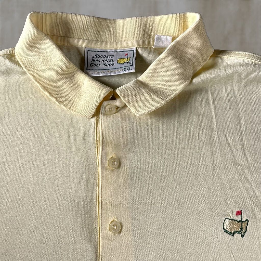 Vintage Masters Polo Shirt 2XL Yellow Mens Short Sleeve Golf USGA Augusta National Logo Classic Sports Size US XXL / EU 58 / 5 - 1 Thumbnail
