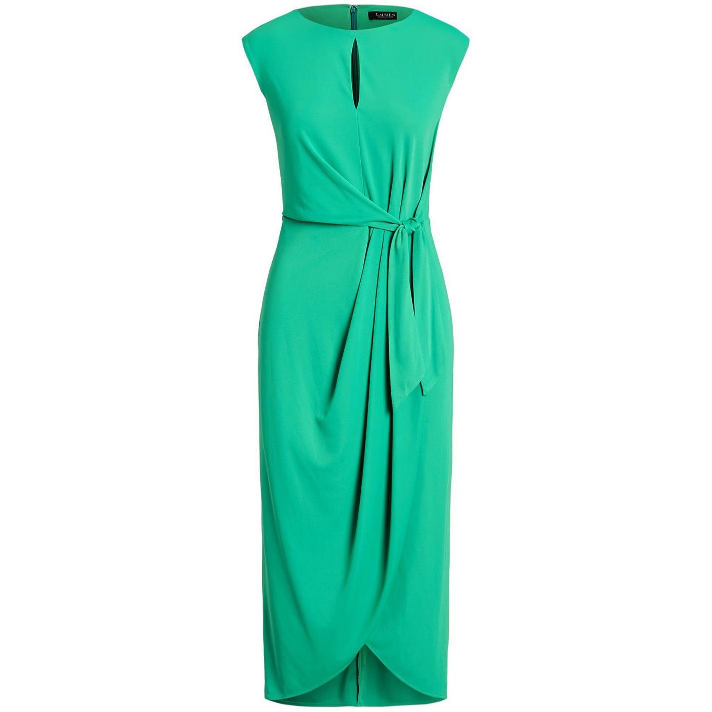 Lauren Ralph Lauren o1g2r1mq0825 Reidly Belted Dress in Green Topaz Size XS / US 0-2 / IT 36-38 - 1 Thumbnail