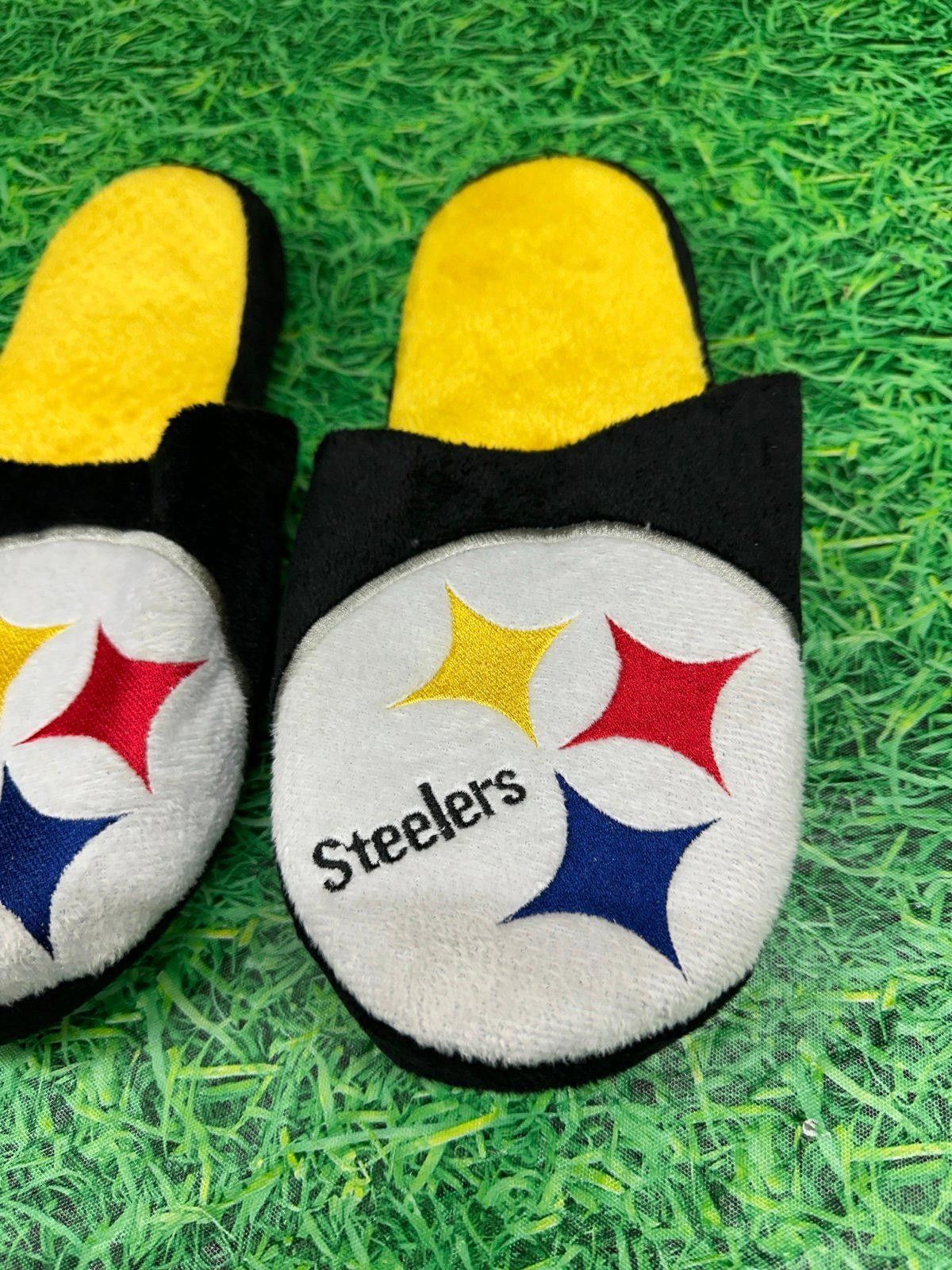 NFL Pittsburgh Steelers NFL big logo plush xlarge slippers Size ONE SIZE - 3 Thumbnail