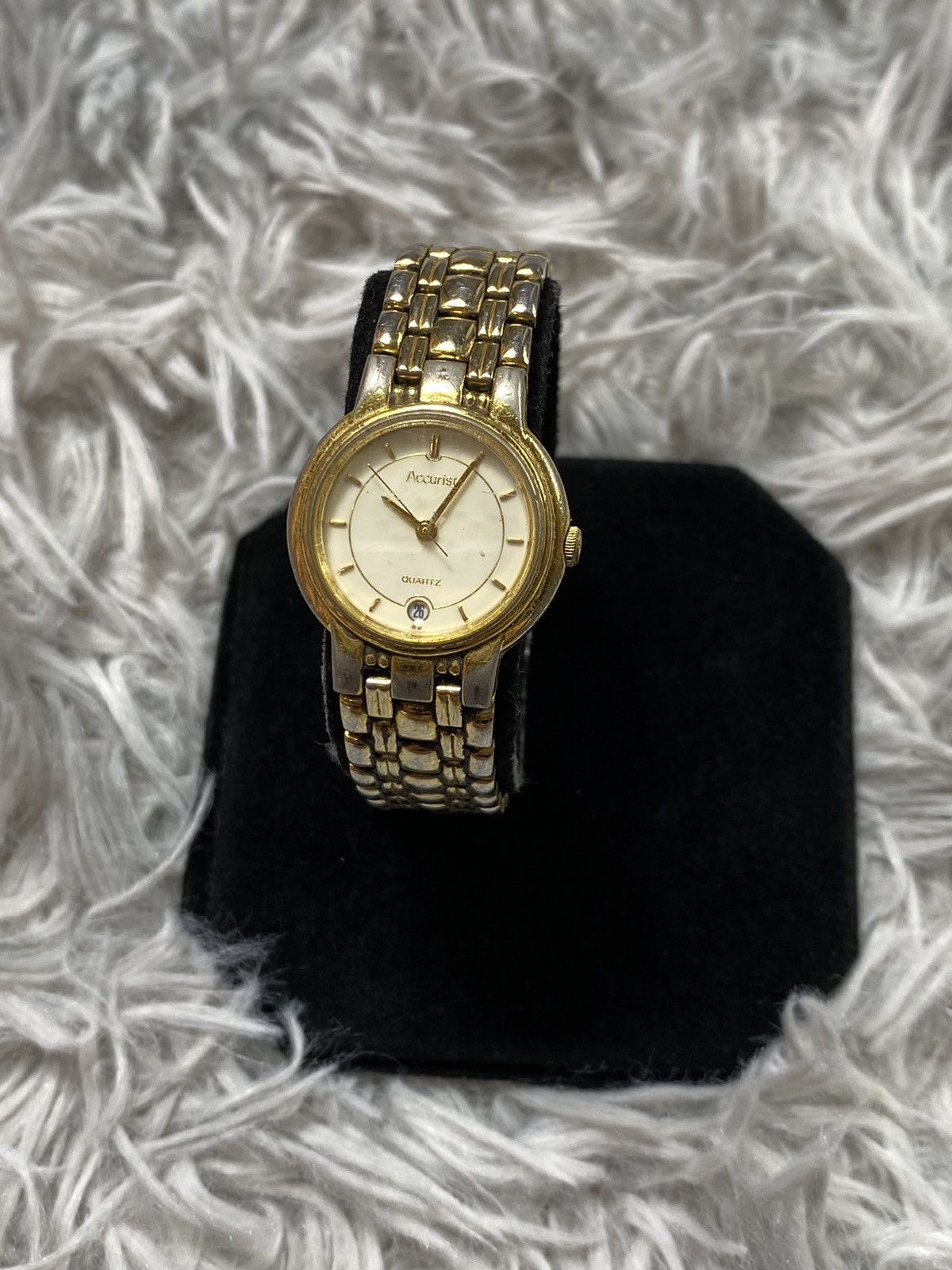 Japanese Brand × Vintage Accurist Gold-Tone Quartz Watch - Japanese Brand Size ONE SIZE - 2 Thumbnail