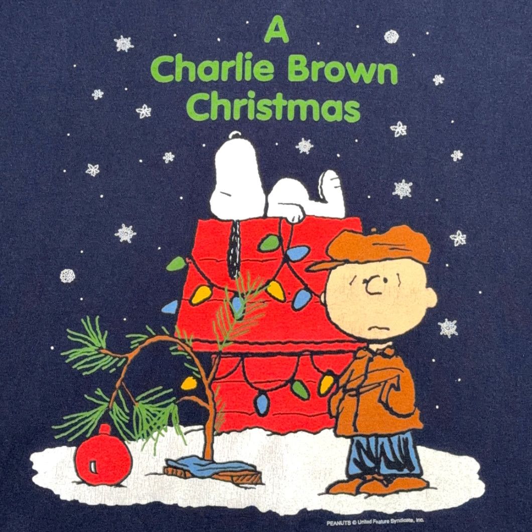 Gildan VINTAGE Charlie Brown Christmas Shirt Adult MEDIUM Blue Peanuts Snoopy TV Y2K Size US M / EU 48-50 / 2 - 2 Thumbnail