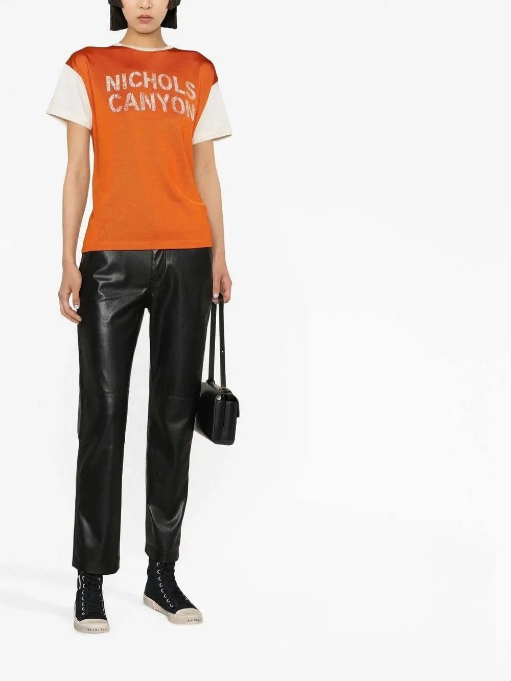 Saint Laurent Paris o1b1hav110125 T-Shirt 70's in Beige & Orange Size L / US 10 / IT 46 - 4 Thumbnail