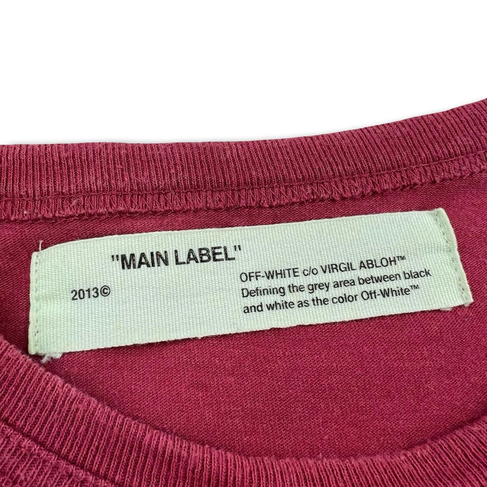 Off-White Off-White Burgundy Arrows Long Sleeve T Shirt Size US S / EU 44-46 / 1 - 6 Thumbnail