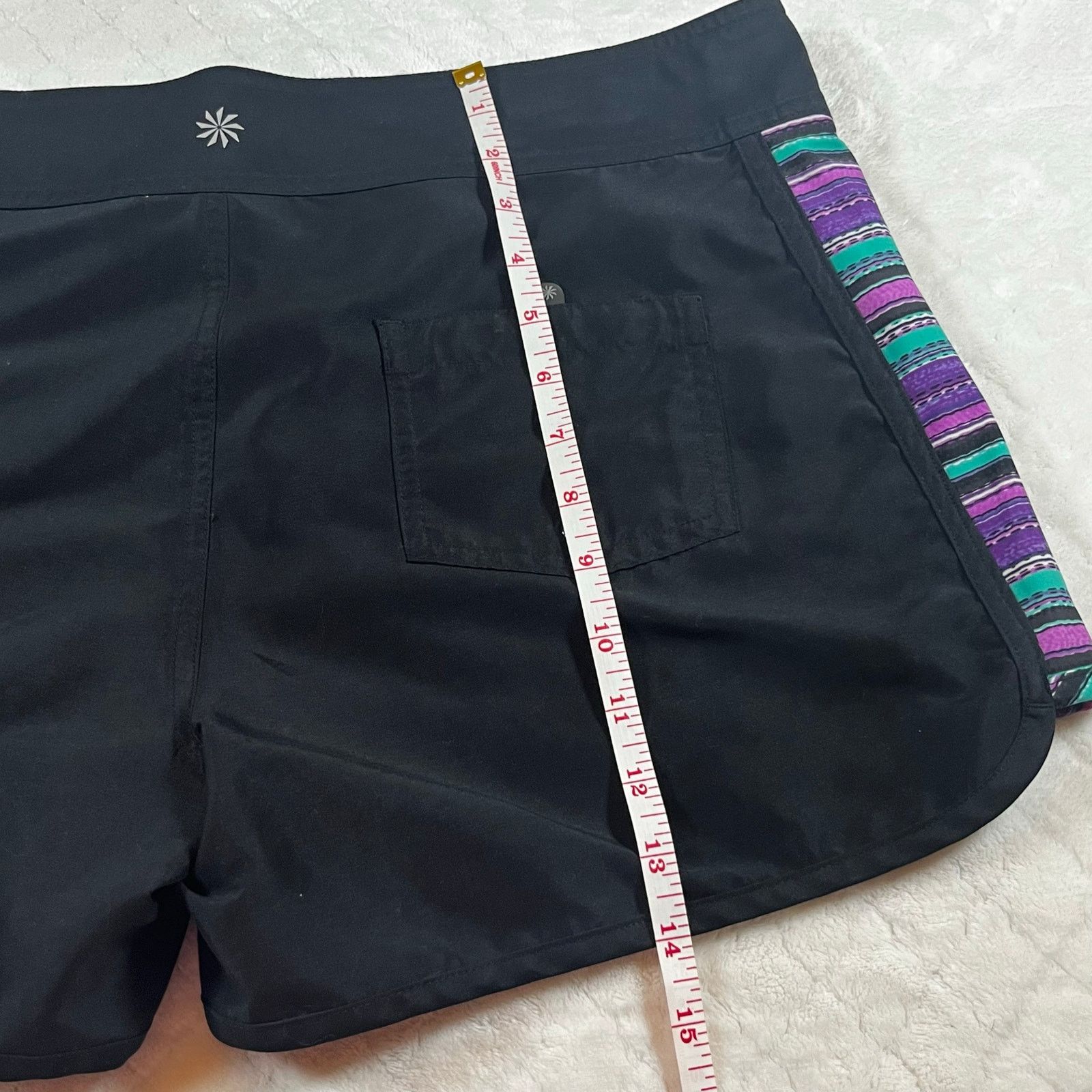 Athleta Athleta Women’s Black Santa Cruz Board Shorts Size 12 Size 34" / US 12 / IT 48 - 8 Thumbnail