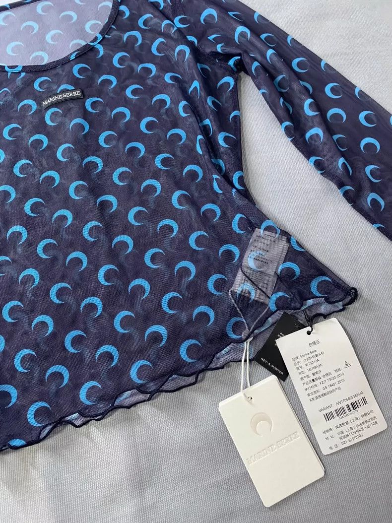 Marine Serre Marine serre Moon See-Through Print Undershirt long sleeves Size M / US 6-8 / IT 42-44 - 3 Thumbnail