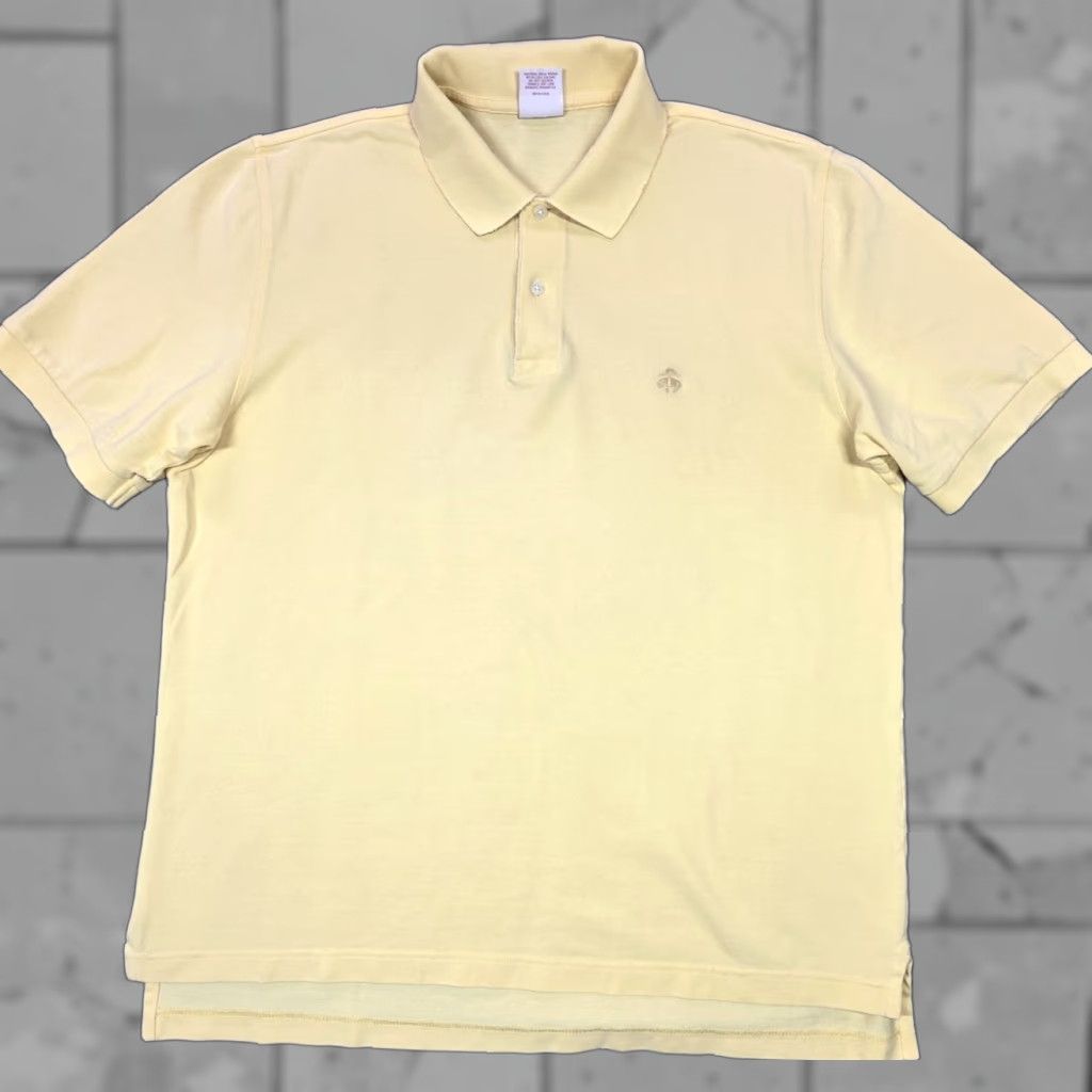 Brooks Brothers Brooks Brothers Polo Short Sleeve Mens L Performance Golden Fleece Polo Shirt Yellow Logo Embroidered Original Fit Size US L / EU 52-54 / 3 - 1 Thumbnail