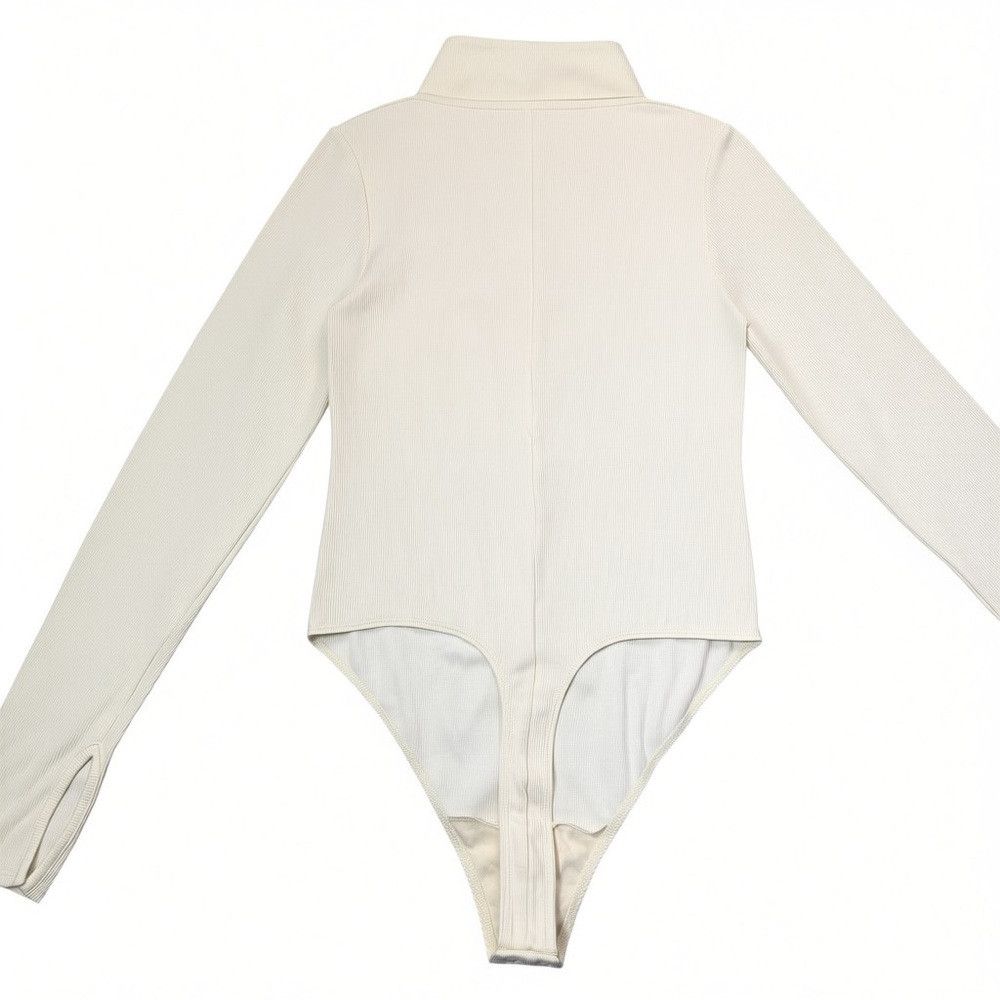Hudson NWT New $145 Hudson Long Sleeve Hook & Eye Ecru Bodysuit Si Size L / US 10 / IT 46 - 4 Thumbnail