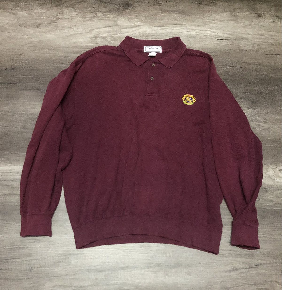 Burberry × Vintage Vintage Burberrys Long Sleeve Polo Shirt Size US XL / EU 56 / 4 - 12 Thumbnail