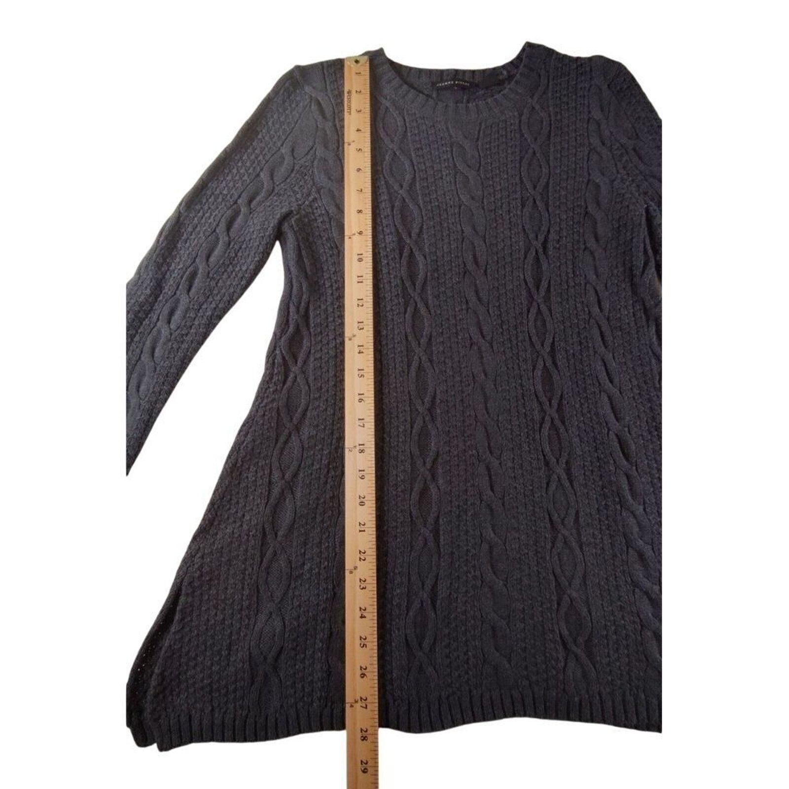 Other Jeanne Pierre Cable Knit Pullover Sweater Dress Small Navy Size S / US 4 / IT 40 - 2 Thumbnail