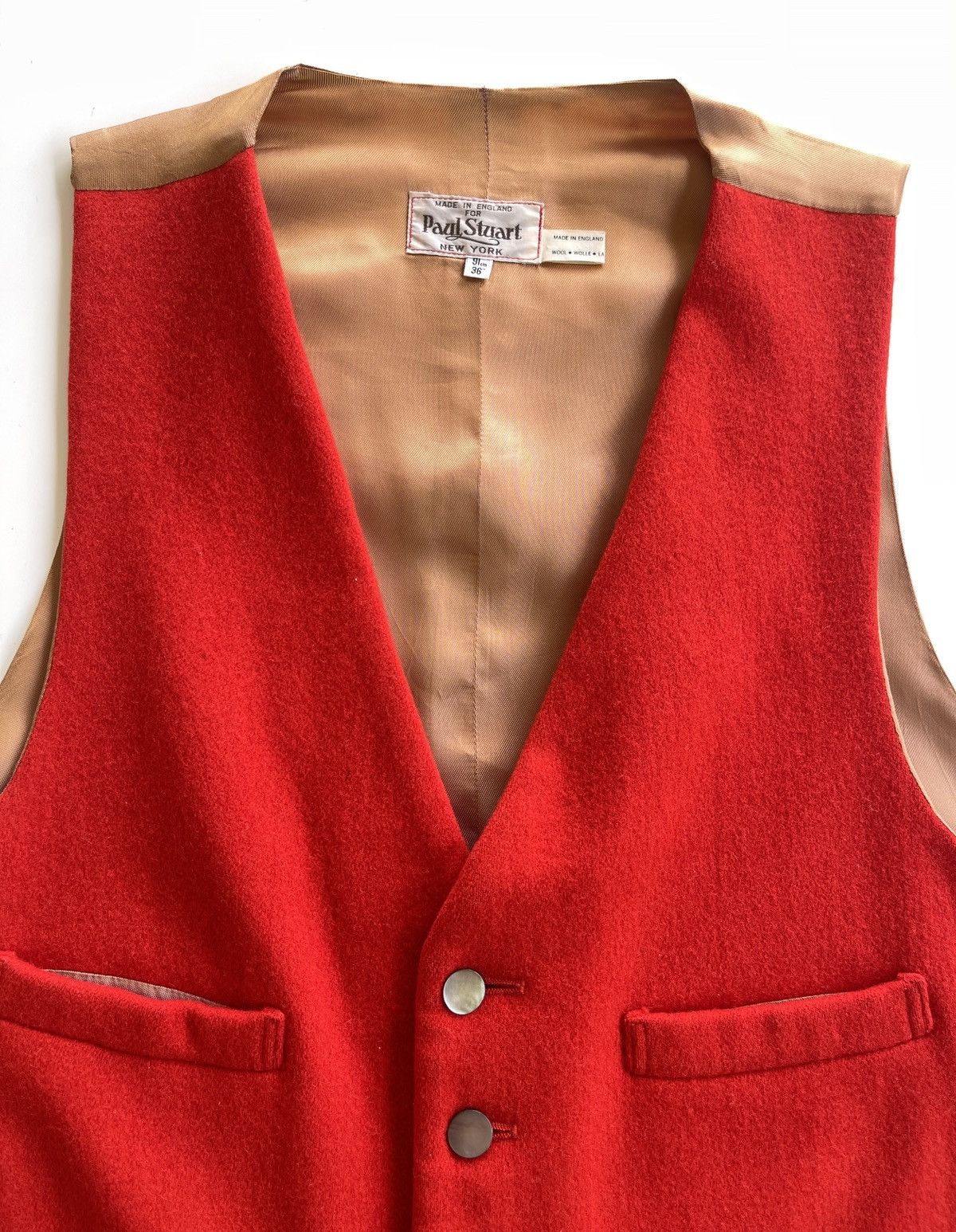 Paul Stuart 1980s Paul Stuart Wool Silk Satin Waistcoat Size US XS / EU 42 / 0 - 3 Thumbnail