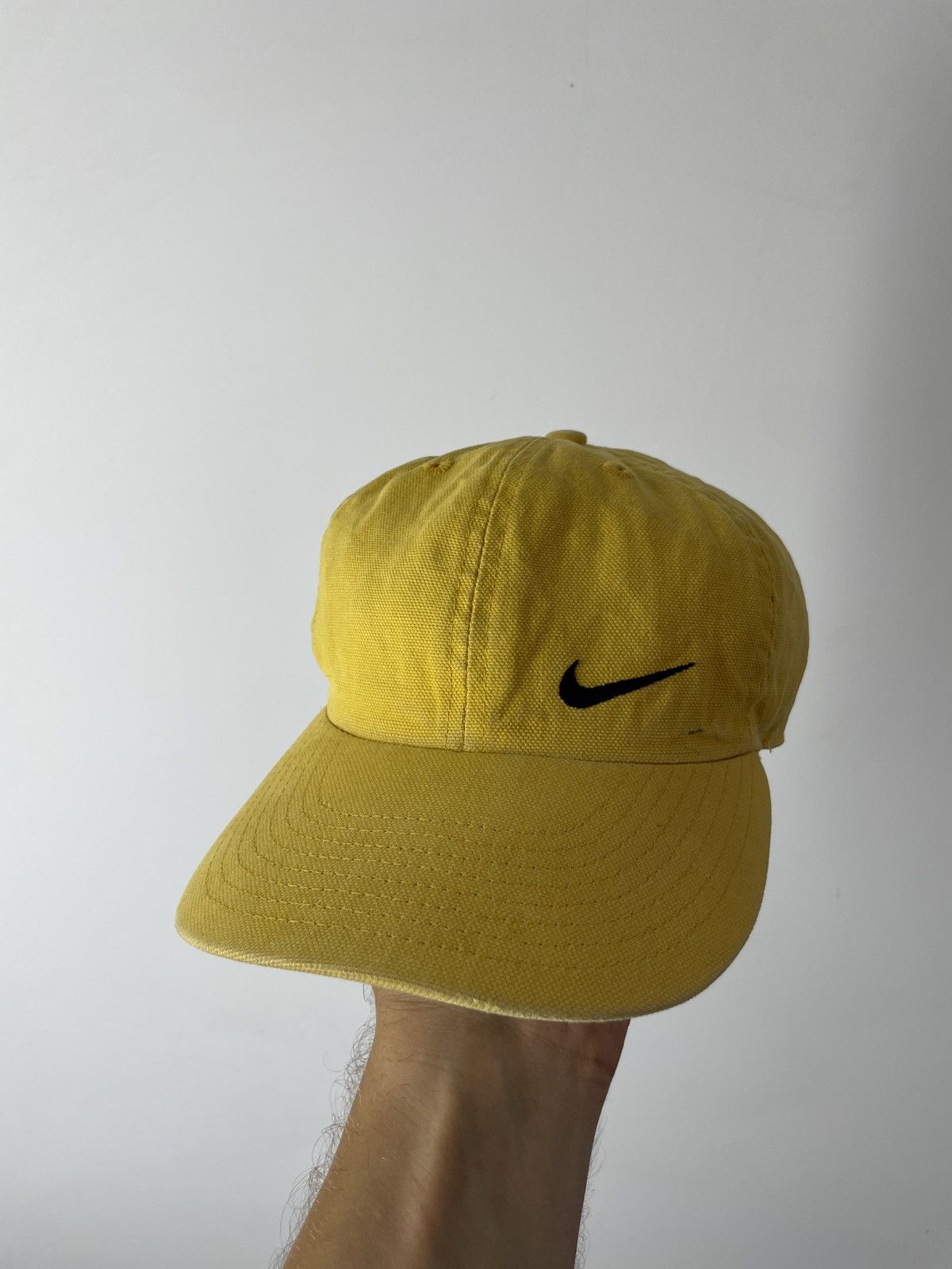 Nike Vintage Nike yellow double Swoosh Taiwan Cap Size ONE SIZE - 2 Thumbnail