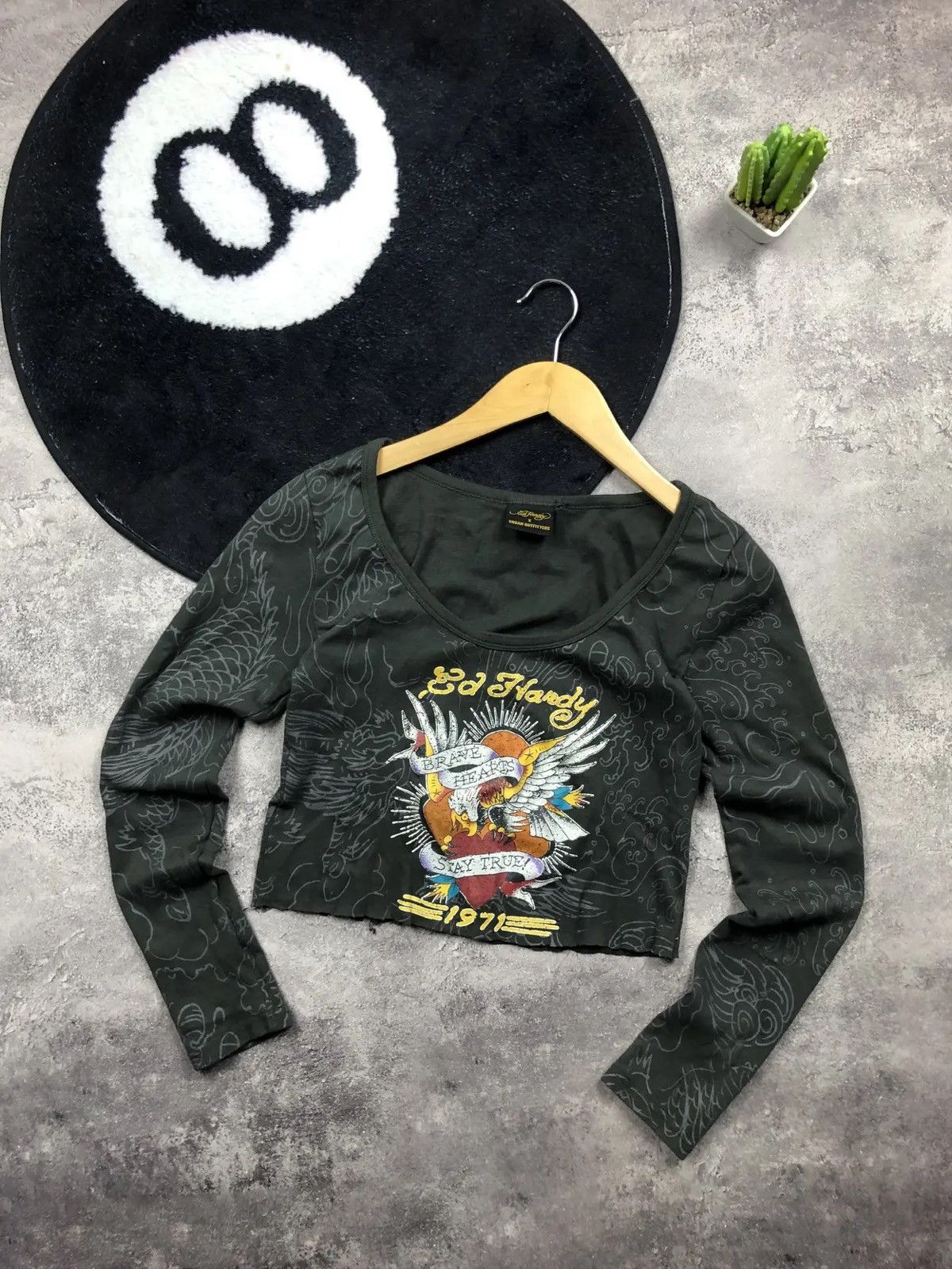Ed Hardy ED HARDY x URBAN OUTFITTERS Long Sleeve Punk Y2k Streetwear Size S / US 4 / IT 40 - 1 Thumbnail