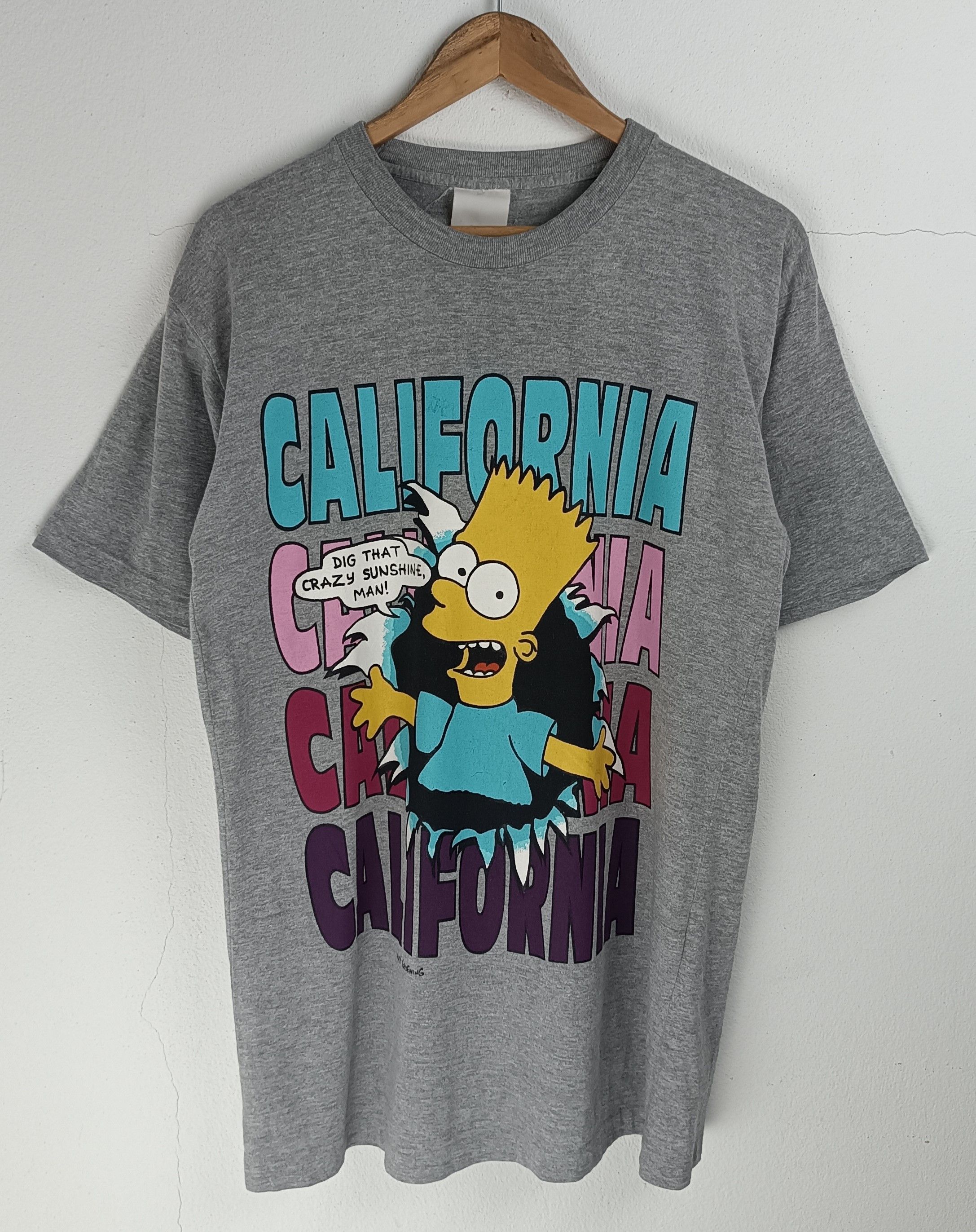 Cartoon Network VINTAGE 90'S THE SIMPSONS BART CALIFORNIA TEES VERY RARE Size US M / EU 48-50 / 2 - 3 Thumbnail