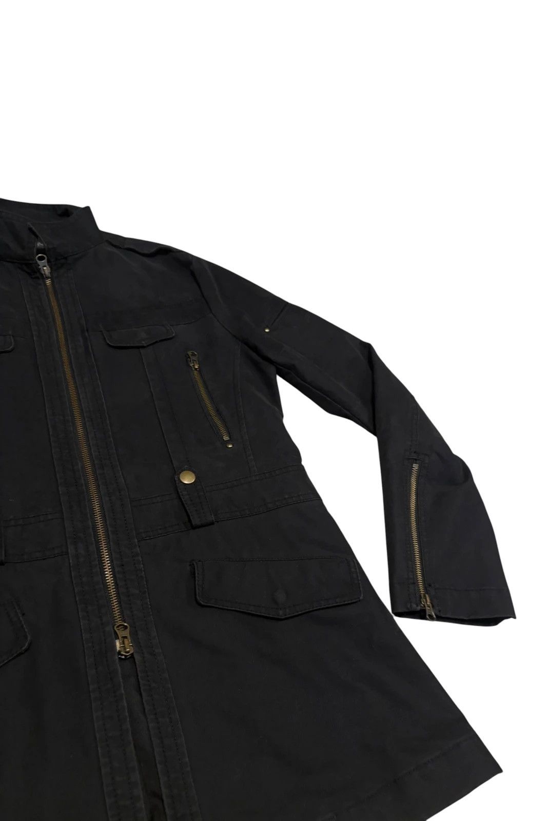 semanticdesign Semantic Design black multizip millitary coat Size US M / EU 48-50 / 2 - 4 Thumbnail